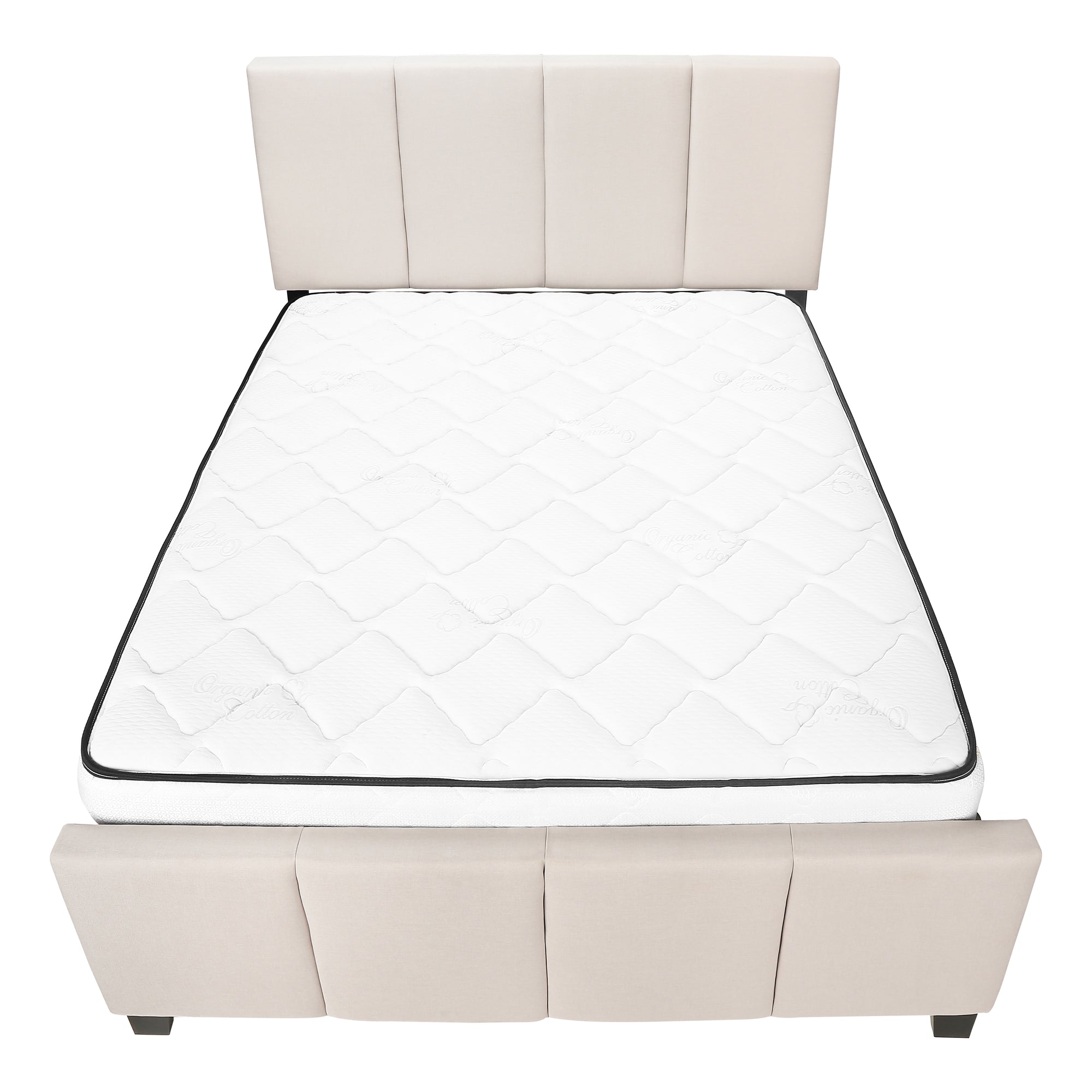 BED - QUEEN SIZE / BEIGE LINEN