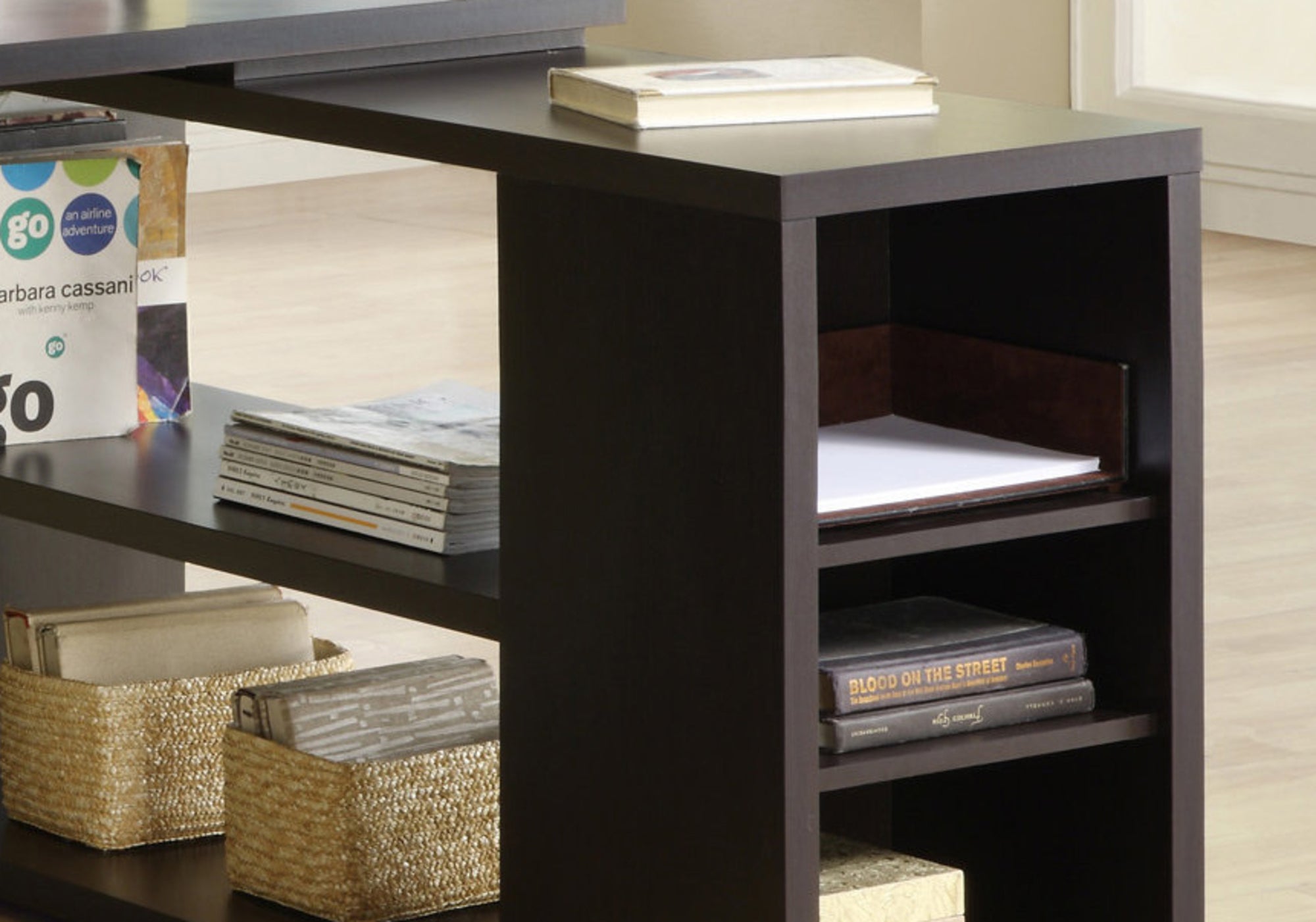 COMPUTER DESK - ESPRESSO LEFT OR RIGHT FACING CORNER