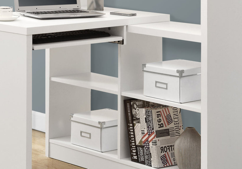 COMPUTER DESK - WHITE LEFT OR RIGHT FACING CORNER