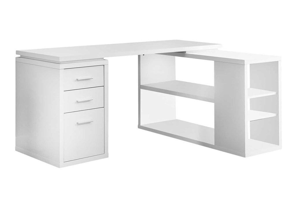 COMPUTER DESK - WHITE LEFT OR RIGHT FACING CORNER