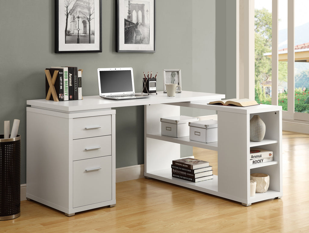 COMPUTER DESK - WHITE LEFT OR RIGHT FACING CORNER