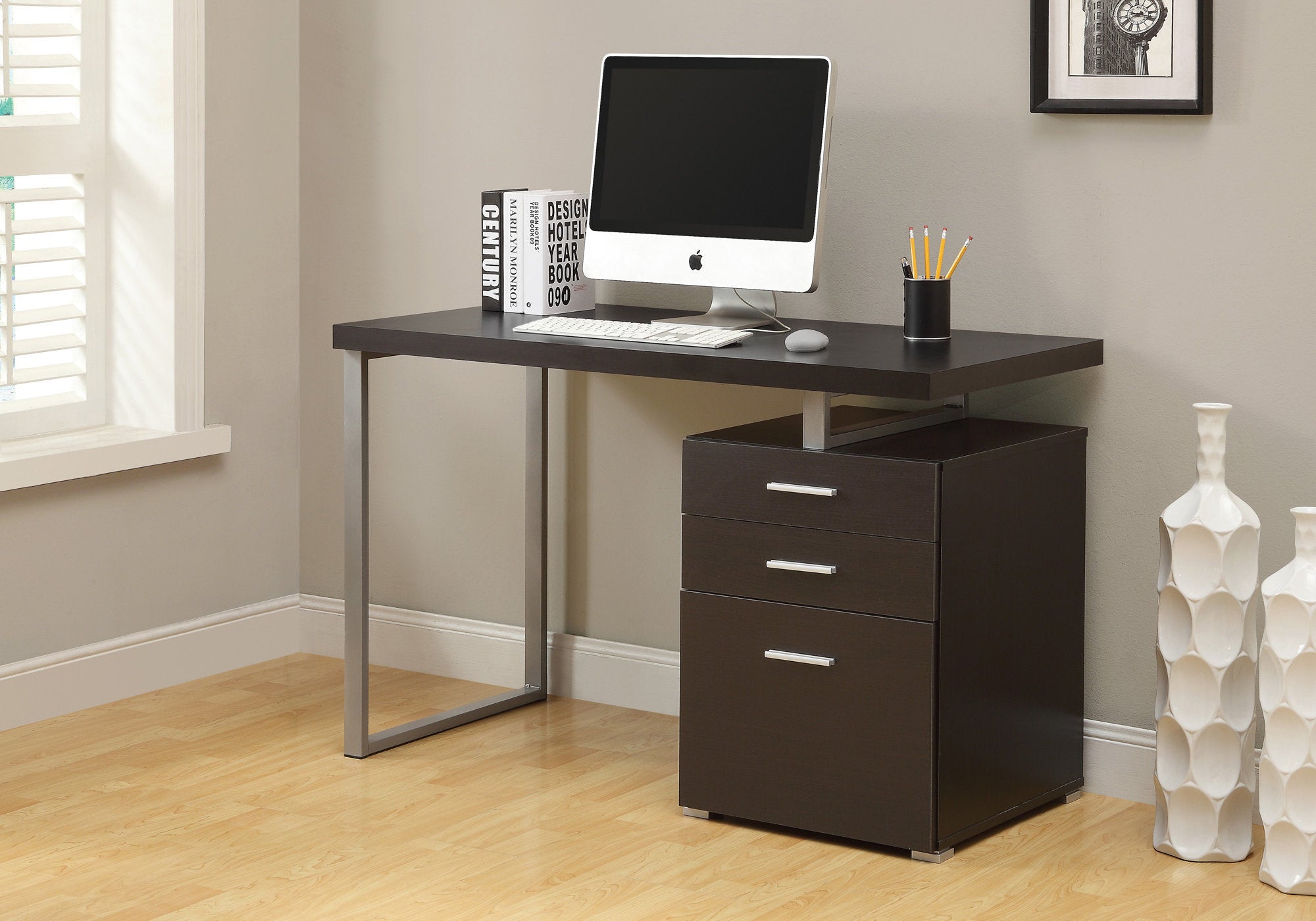 COMPUTER DESK - 48""L / ESPRESSO LEFT OR RIGHT FACING