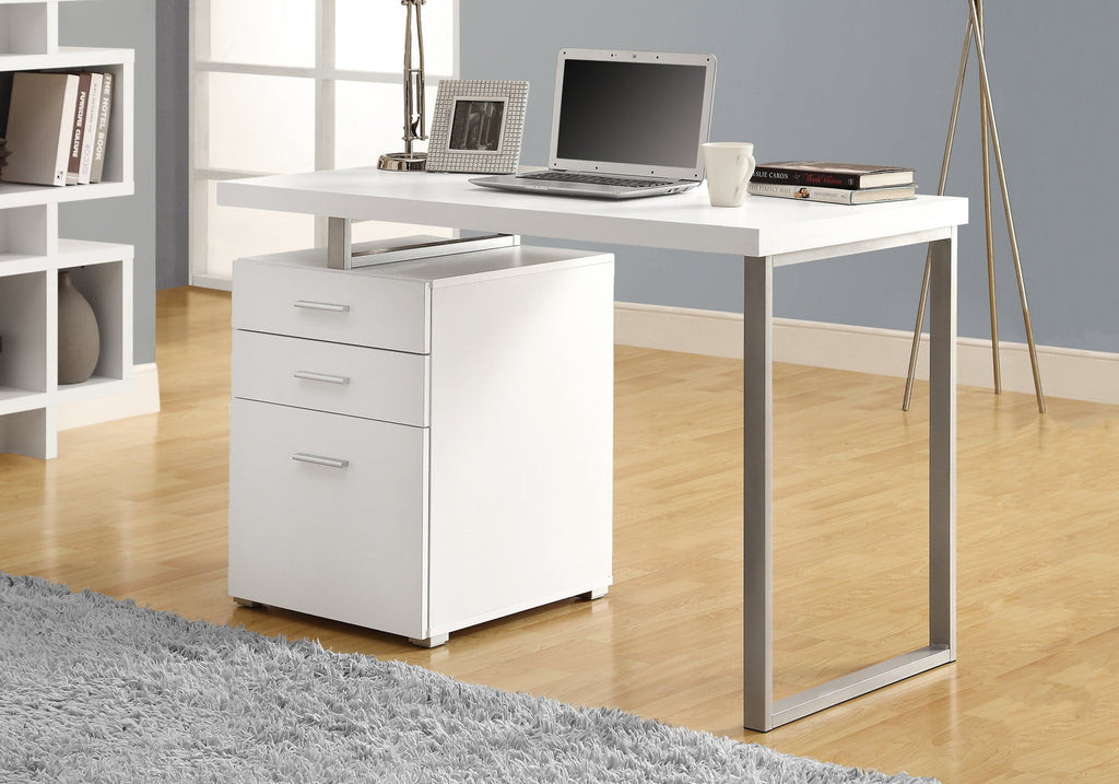 COMPUTER DESK - 48""L / WHITE LEFT OR RIGHT FACING