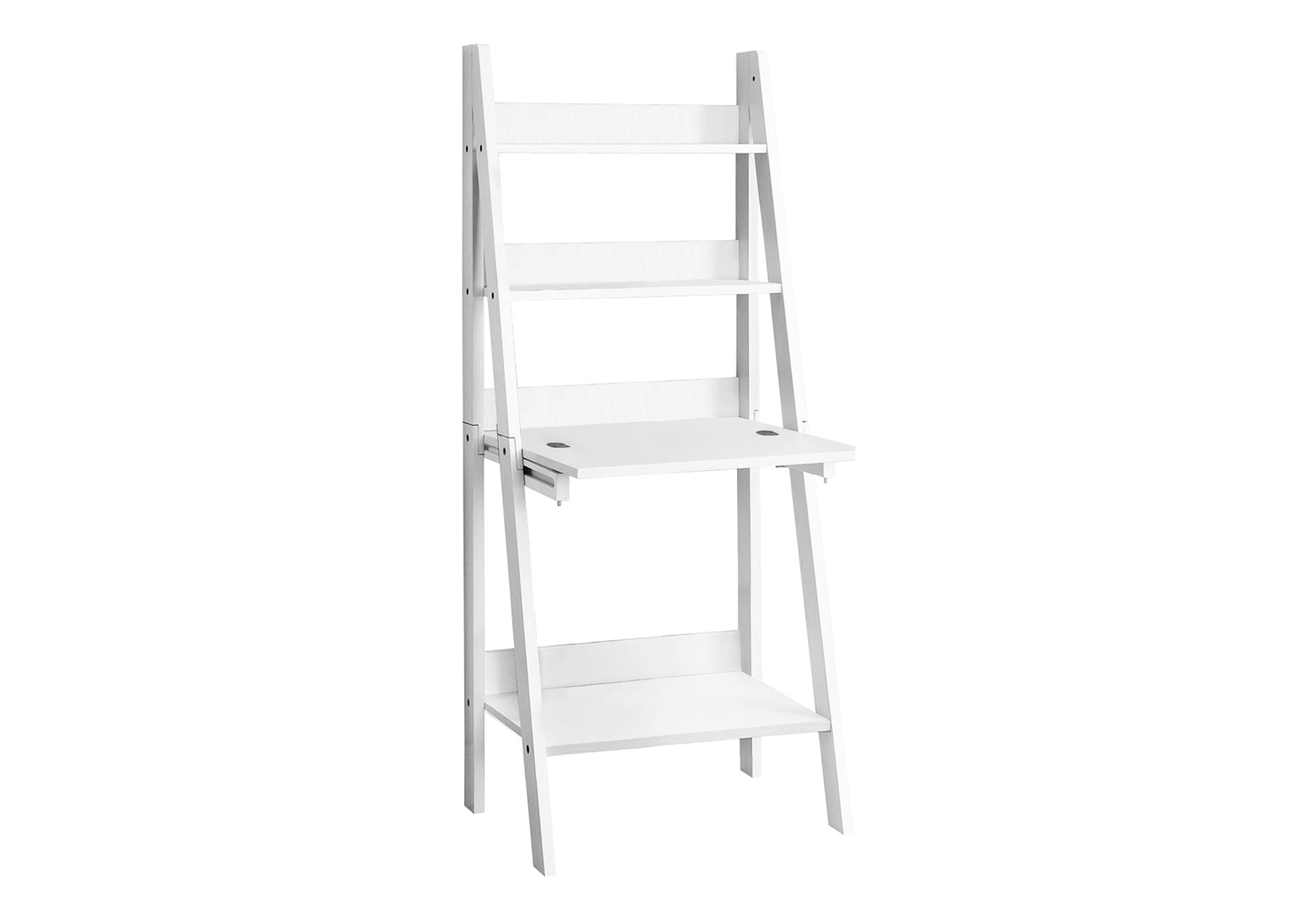 COMPUTER DESK - 61""H / WHITE LADDER STYLE