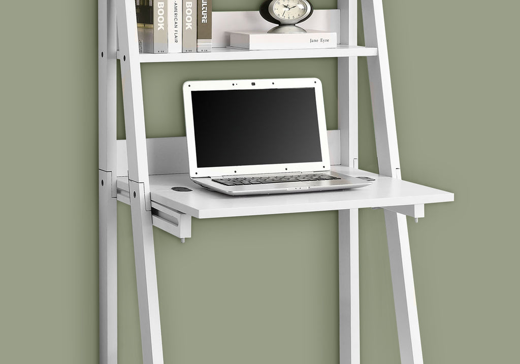 COMPUTER DESK - 61""H / WHITE LADDER STYLE