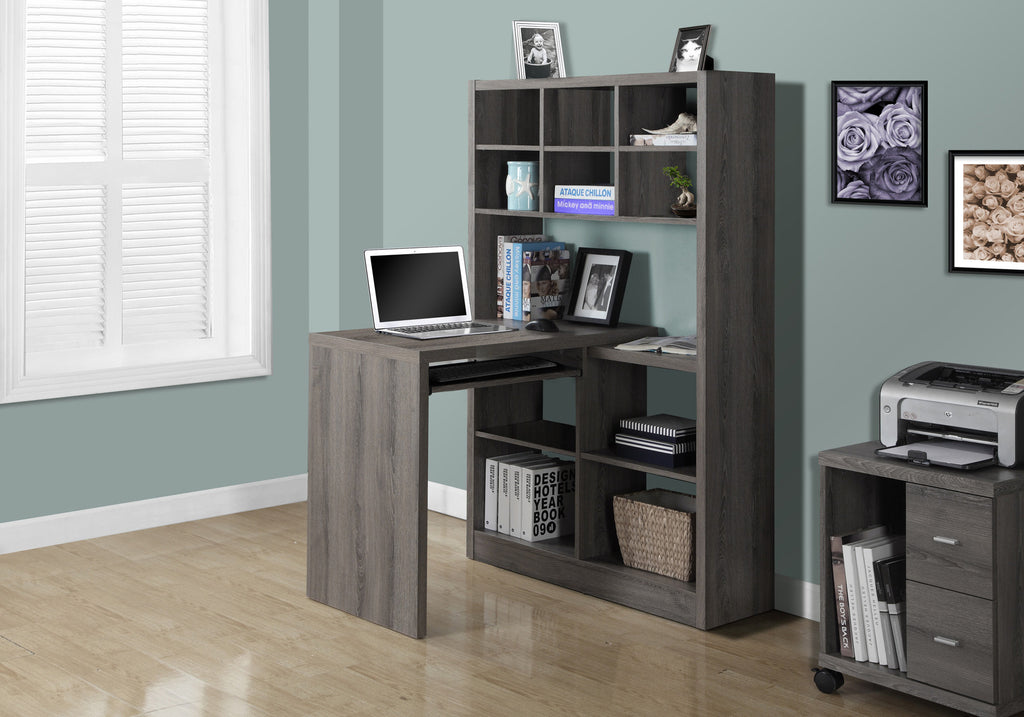 COMPUTER DESK - DARK TAUPE LEFT OR RIGHT FACING CORNER