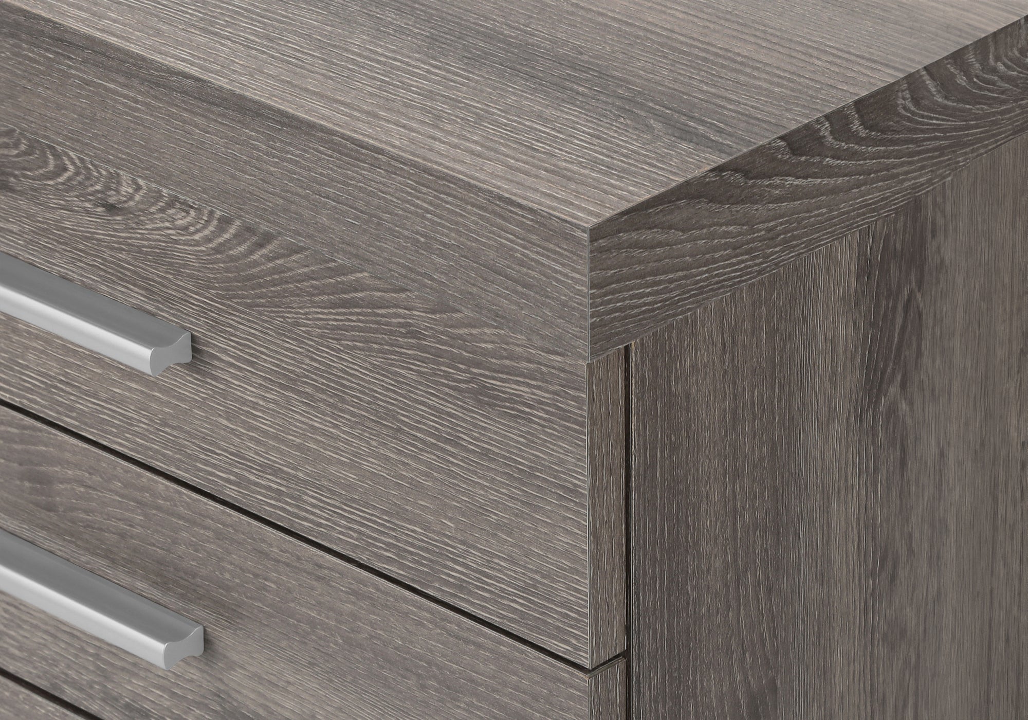 FILING CABINET - 3 DRAWER / DARK TAUPE ON CASTORS