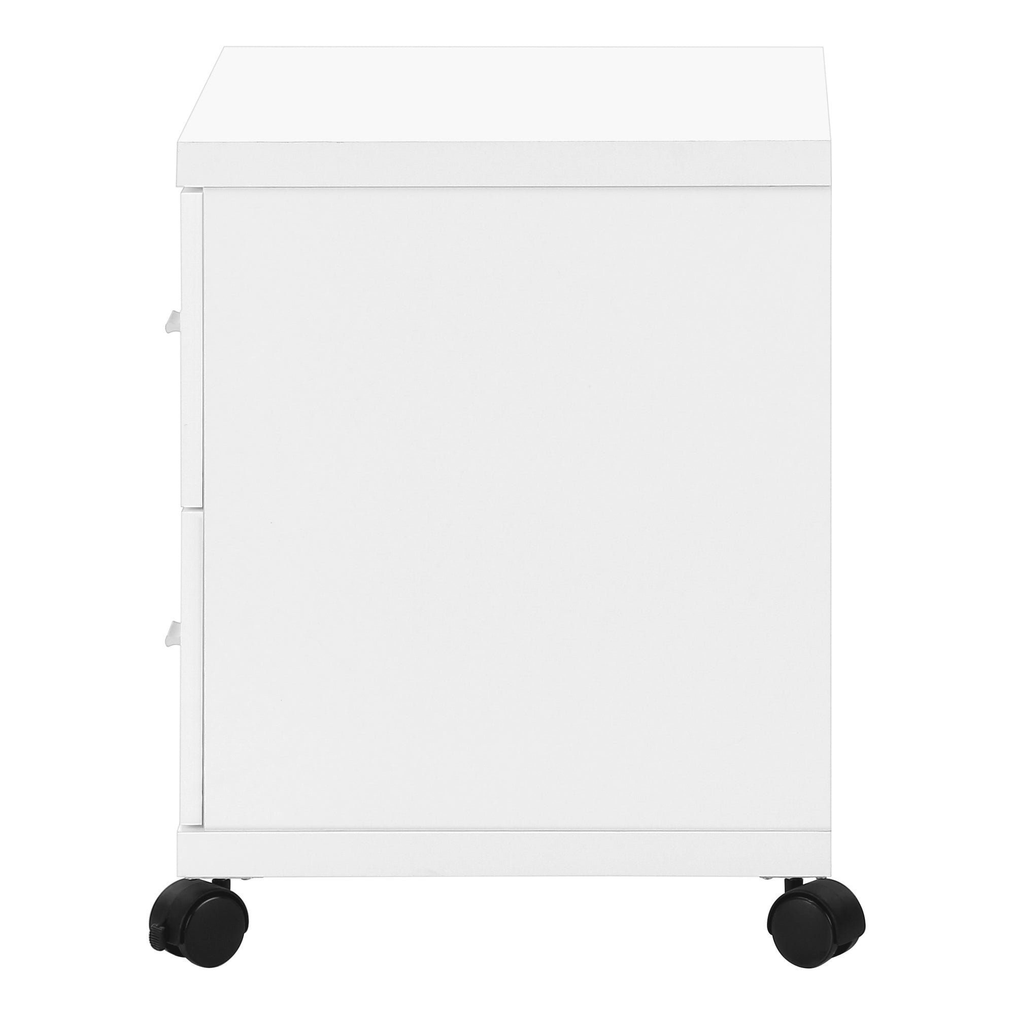 OFFICE CABINET - WHITE WITH 2 DRAWERS ON CASTORS