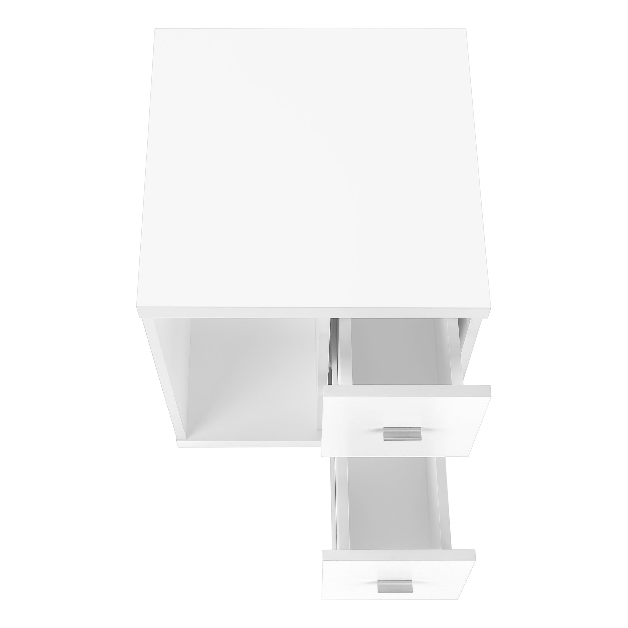 OFFICE CABINET - WHITE WITH 2 DRAWERS ON CASTORS