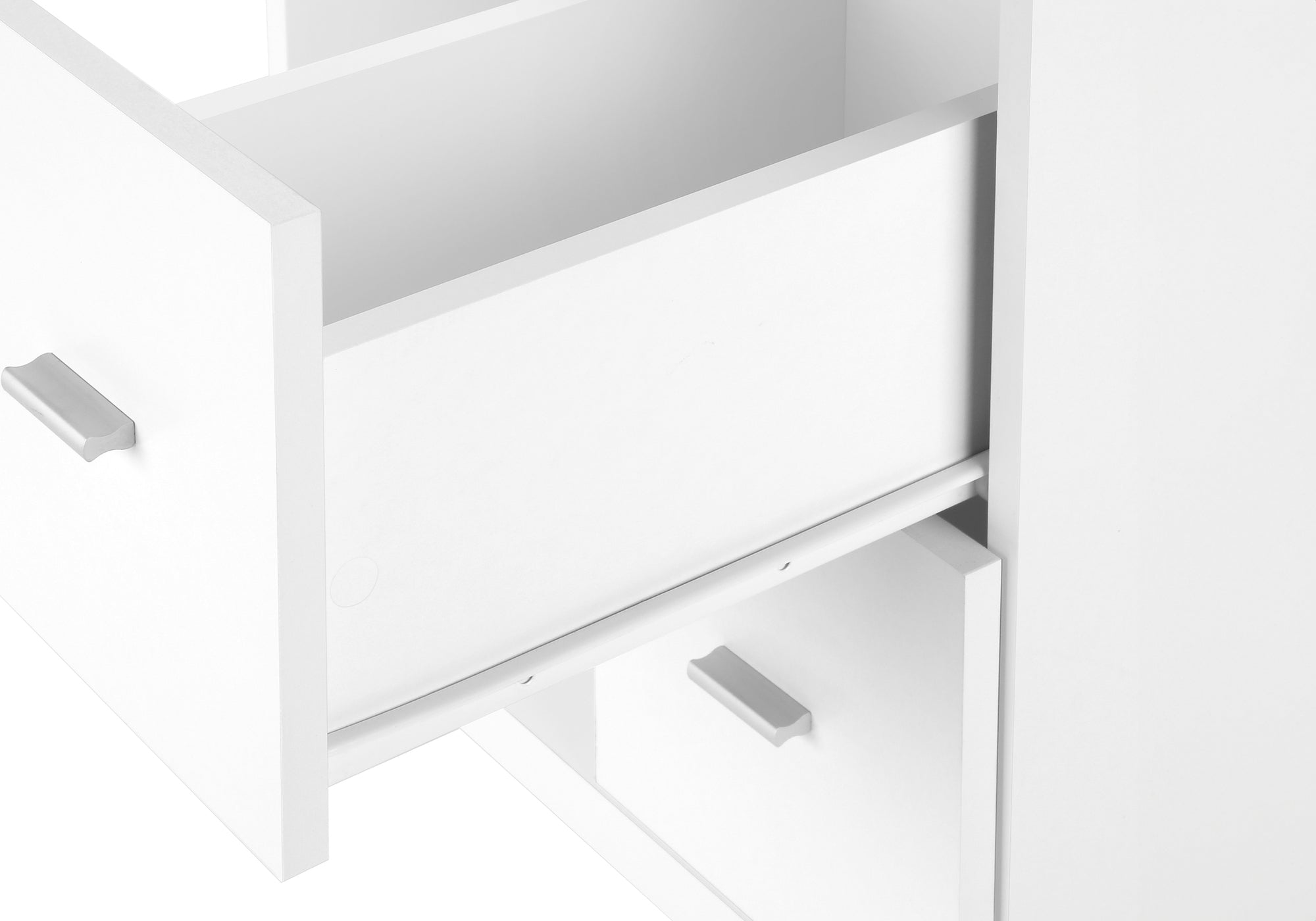 OFFICE CABINET - WHITE WITH 2 DRAWERS ON CASTORS