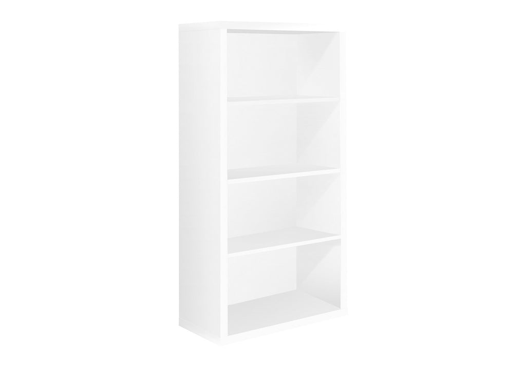 BOOKCASE - 48""H / WHITE WITH ADJUSTABLE SHELVES