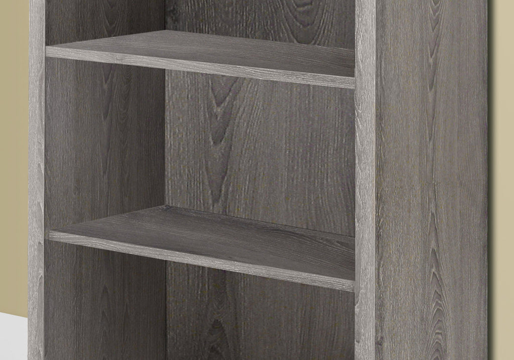 BOOKCASE - 48""H / DARK TAUPE WITH ADJUSTABLE SHELVES