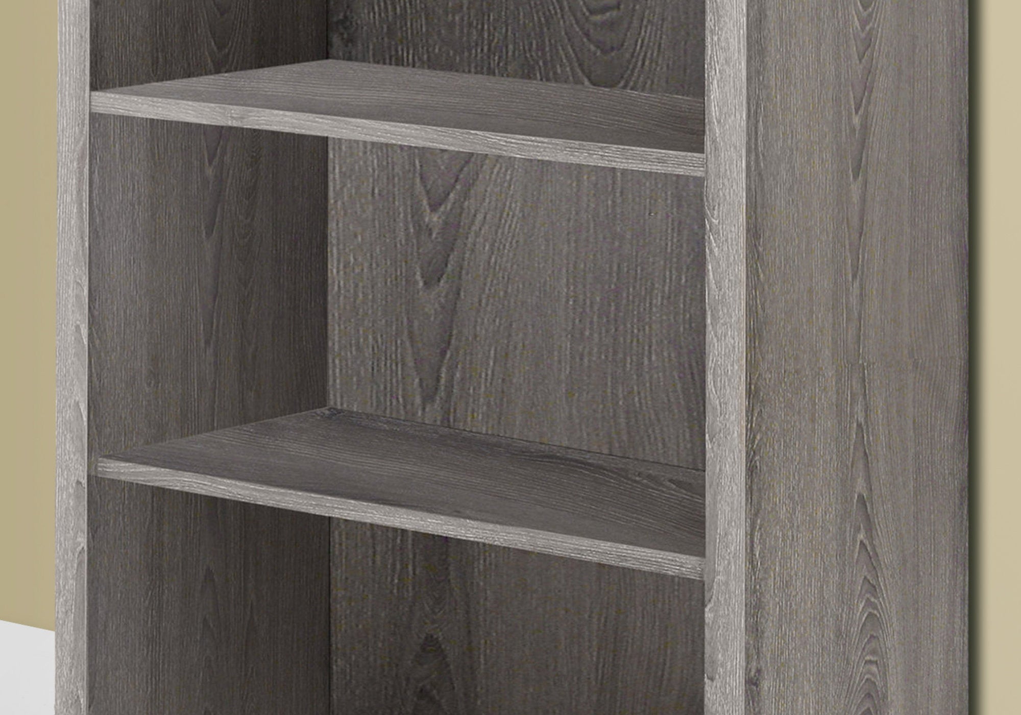 BOOKCASE - 48""H / DARK TAUPE WITH ADJUSTABLE SHELVES