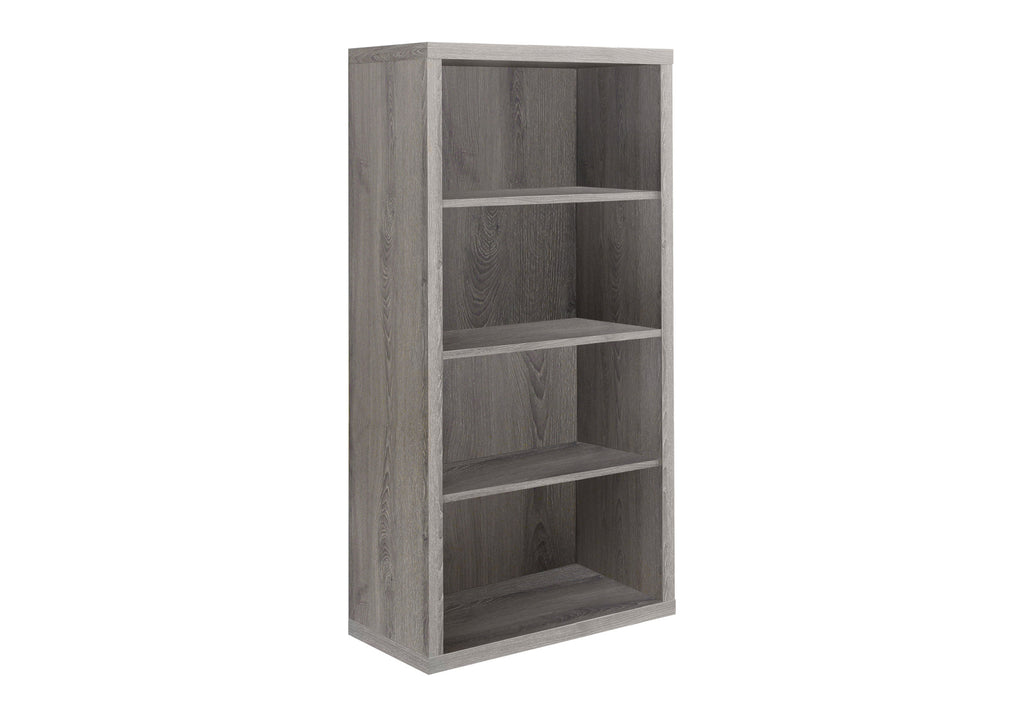 BOOKCASE - 48""H / DARK TAUPE WITH ADJUSTABLE SHELVES