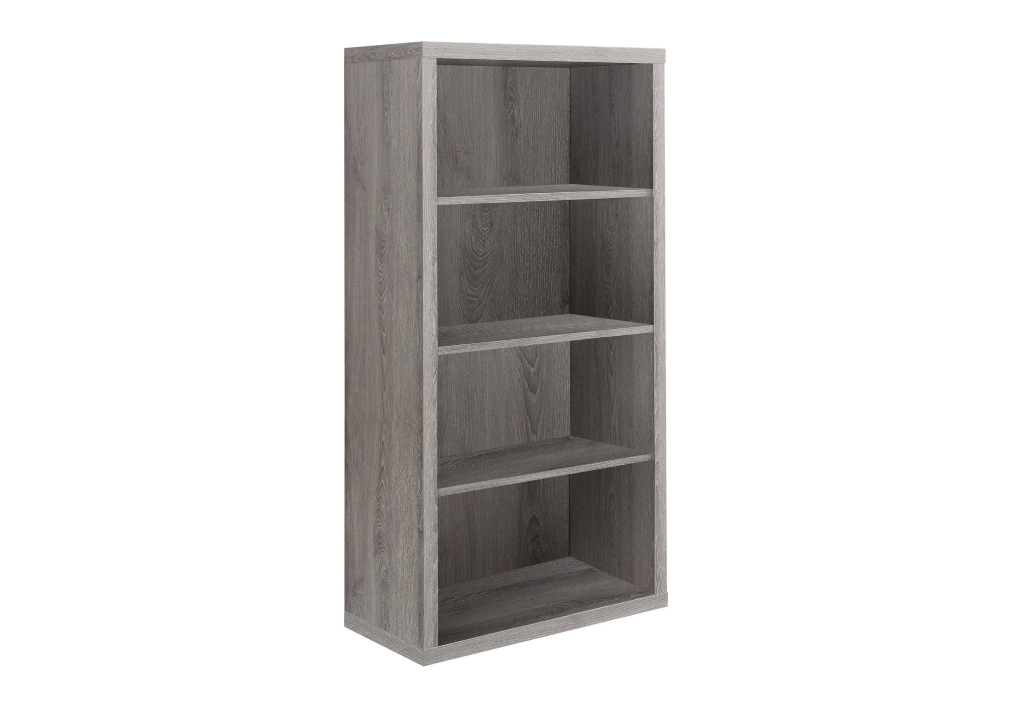 BOOKCASE - 48""H / DARK TAUPE WITH ADJUSTABLE SHELVES