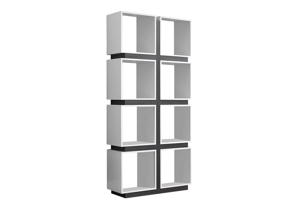 BOOKCASE - 71""H / WHITE / GREY