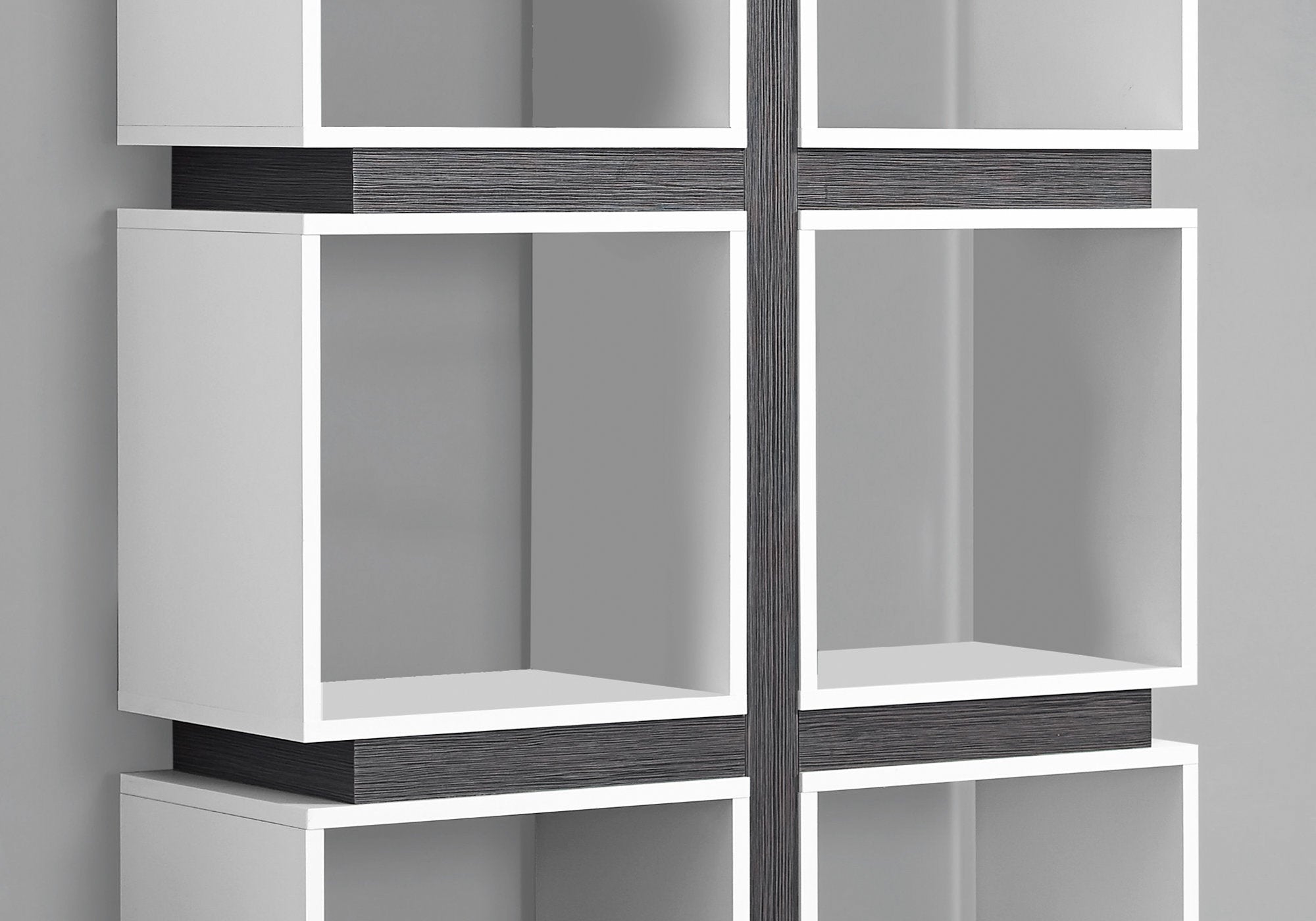 BOOKCASE - 71""H / WHITE / GREY
