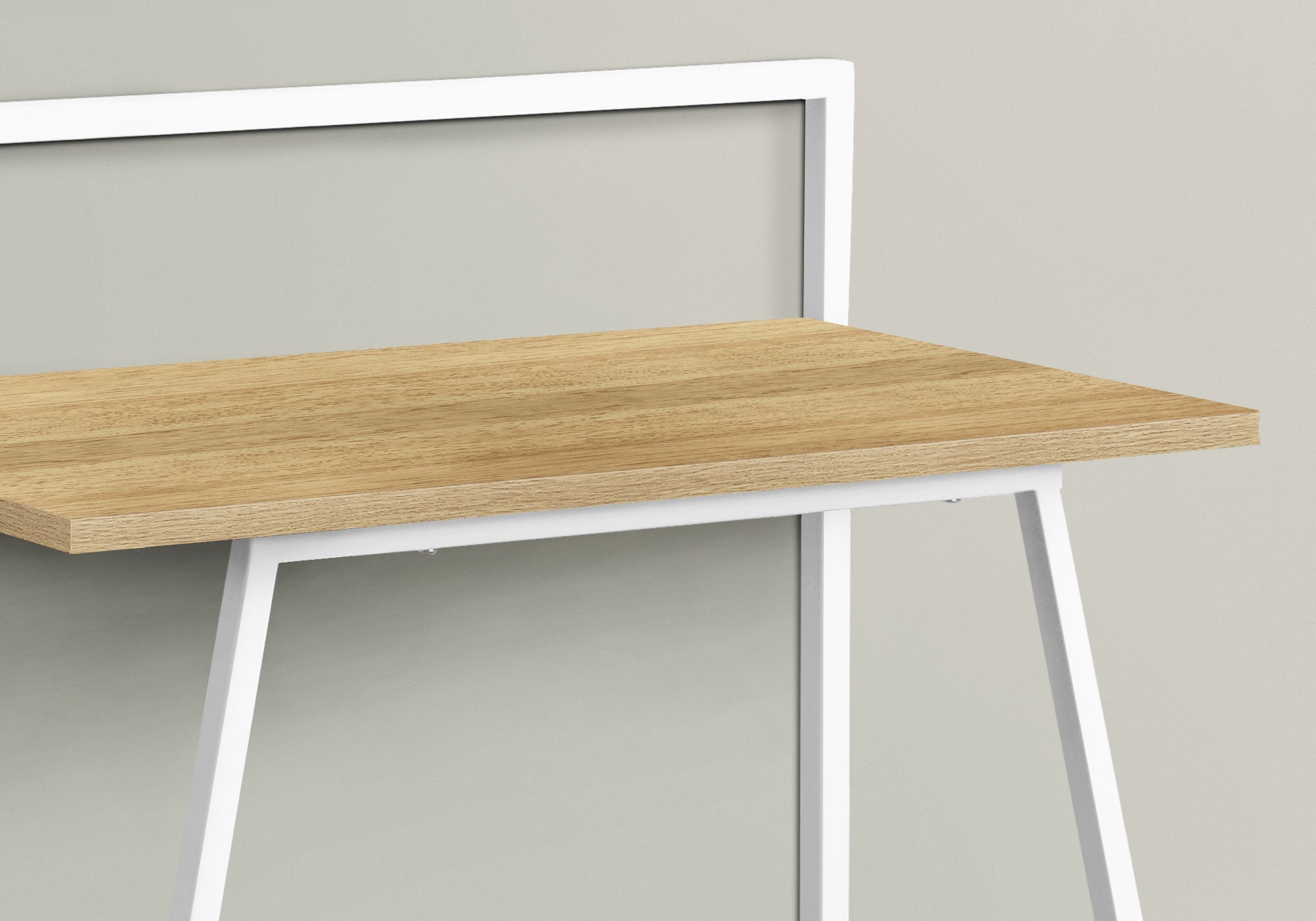 COMPUTER DESK - 30""L / JUVENILE NATURAL / WHITE METAL