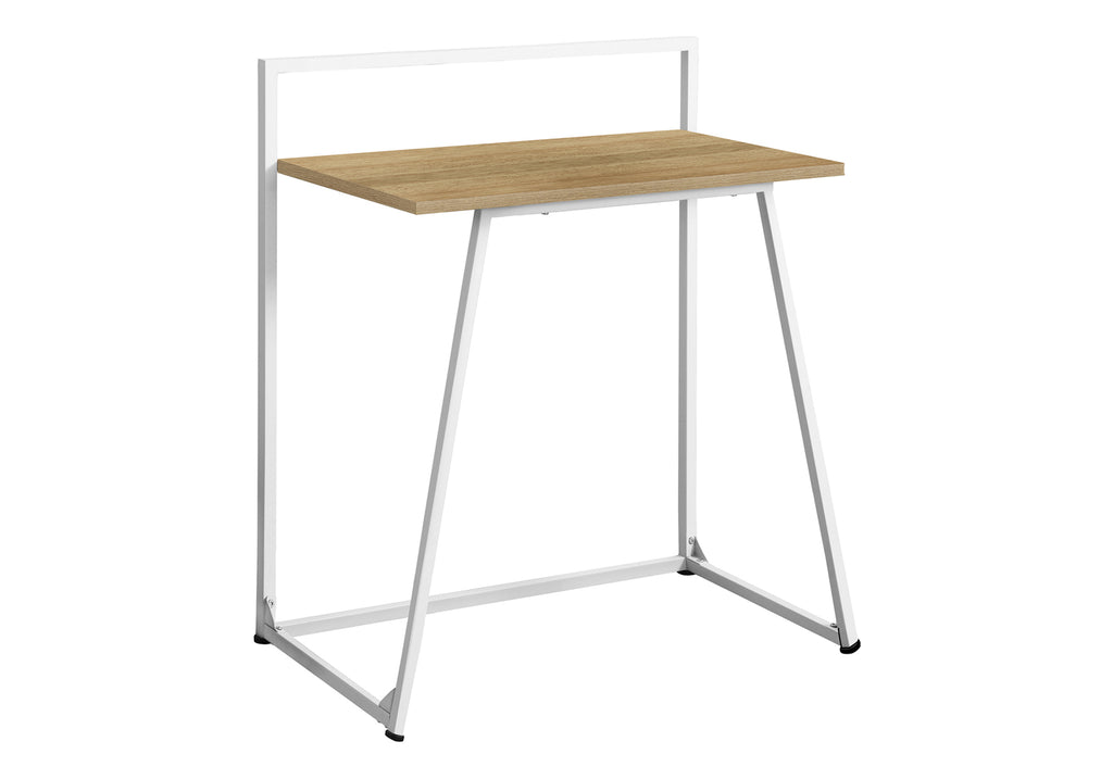 COMPUTER DESK - 30""L / JUVENILE NATURAL / WHITE METAL