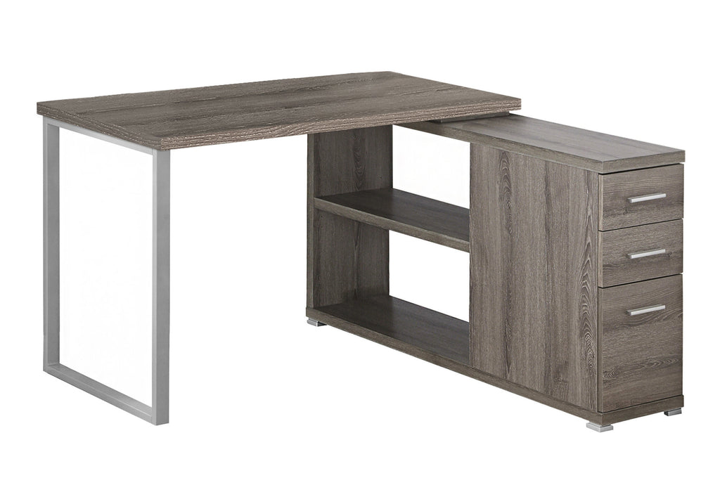 COMPUTER DESK - DARK TAUPE LEFT OR RIGHT FACING CORNER