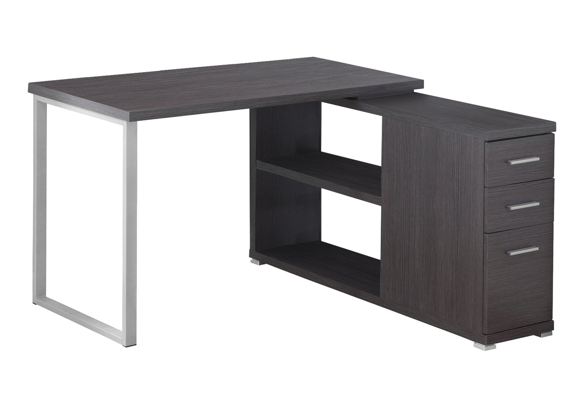 COMPUTER DESK - GREY LEFT OR RIGHT FACING CORNER