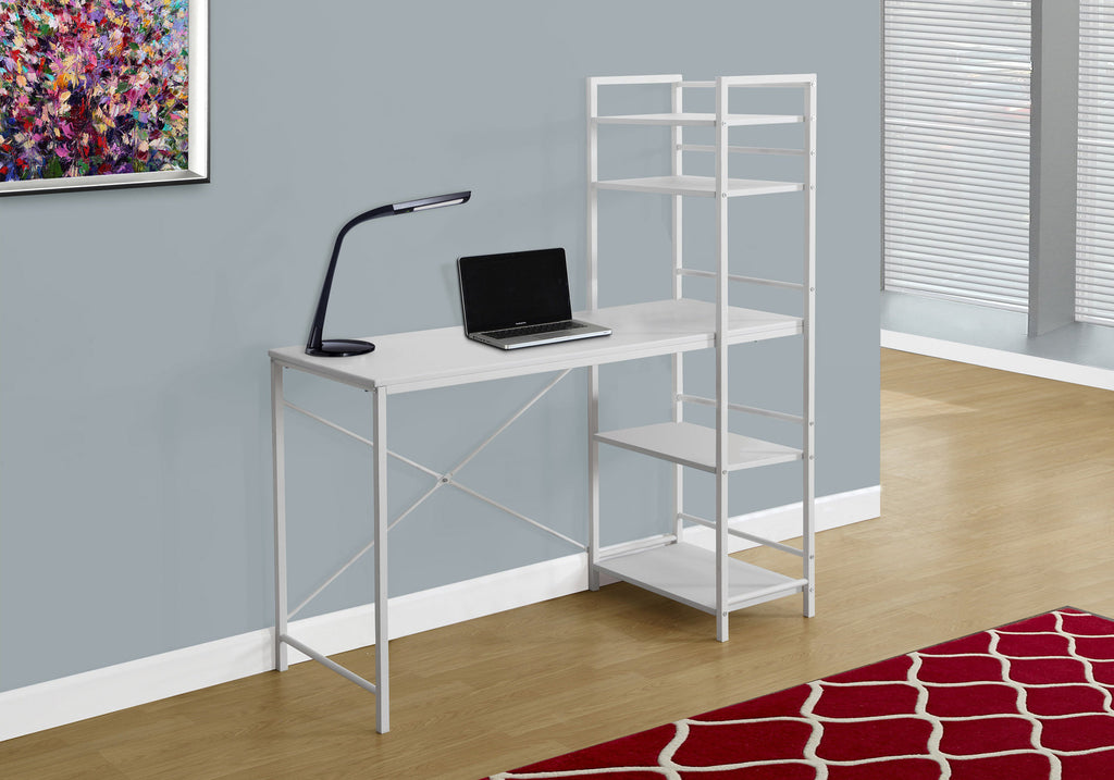 COMPUTER DESK - 48""L / WHITE TOP / WHITE METAL