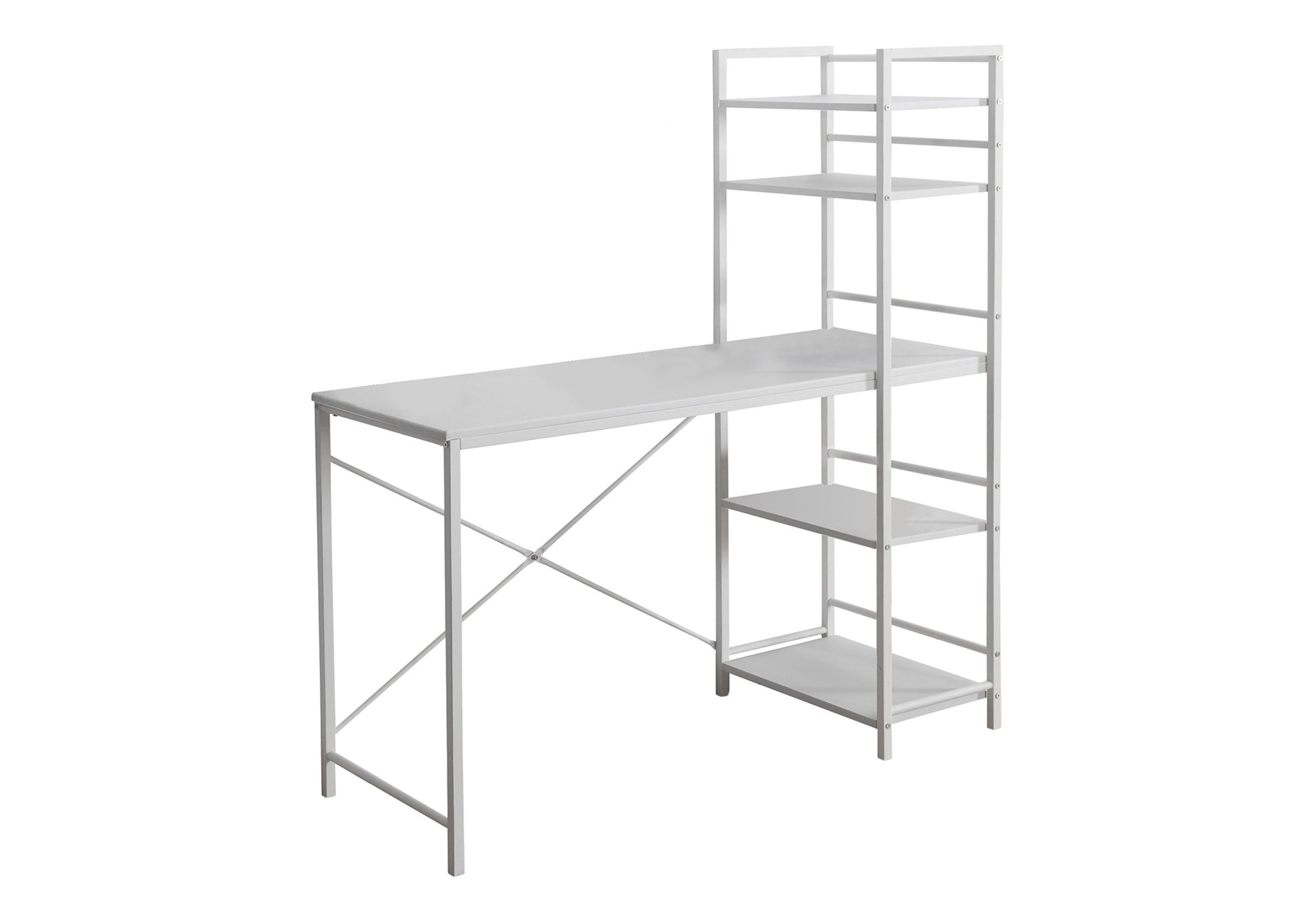 COMPUTER DESK - 48""L / WHITE TOP / WHITE METAL