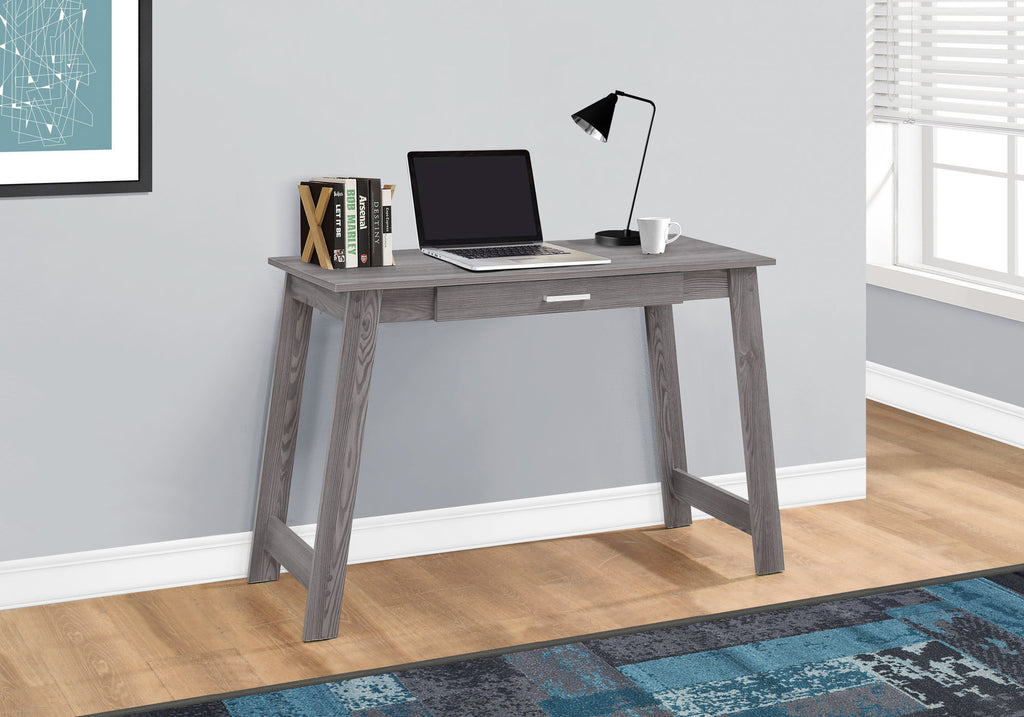 COMPUTER DESK - 42""L / GREY WITH A STORAGE DRAWER