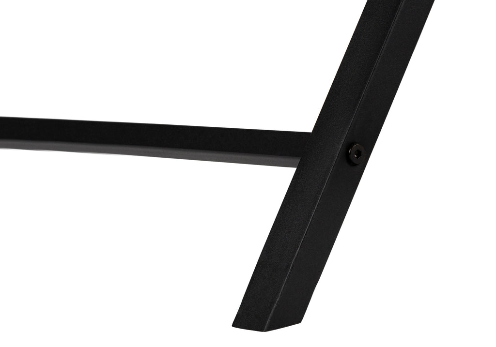 COMPUTER DESK - 55""L / WHITE TOP / BLACK METAL CORNER