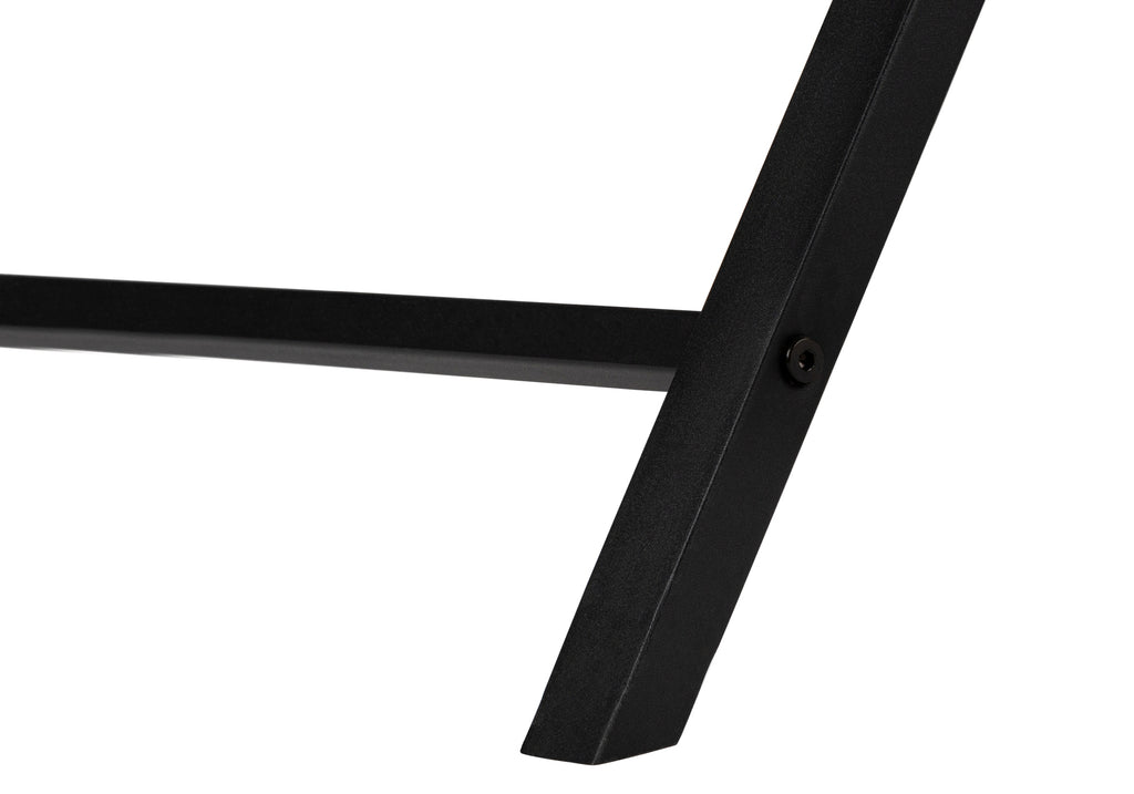 COMPUTER DESK - 55""L / GREY TOP / BLACK METAL CORNER