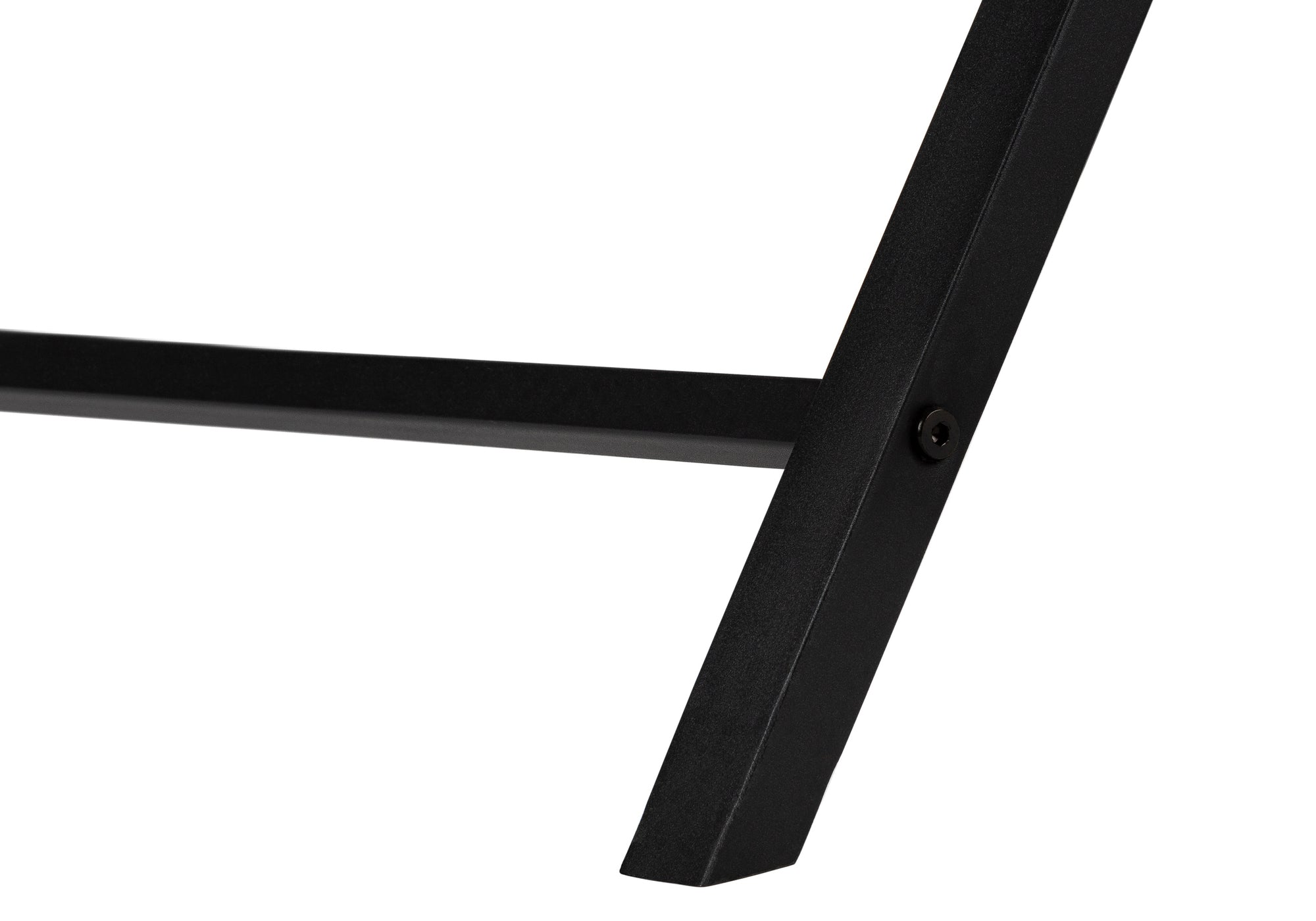 COMPUTER DESK - 55""L / DARK TAUPE TOP/ BLACK METAL CORNER