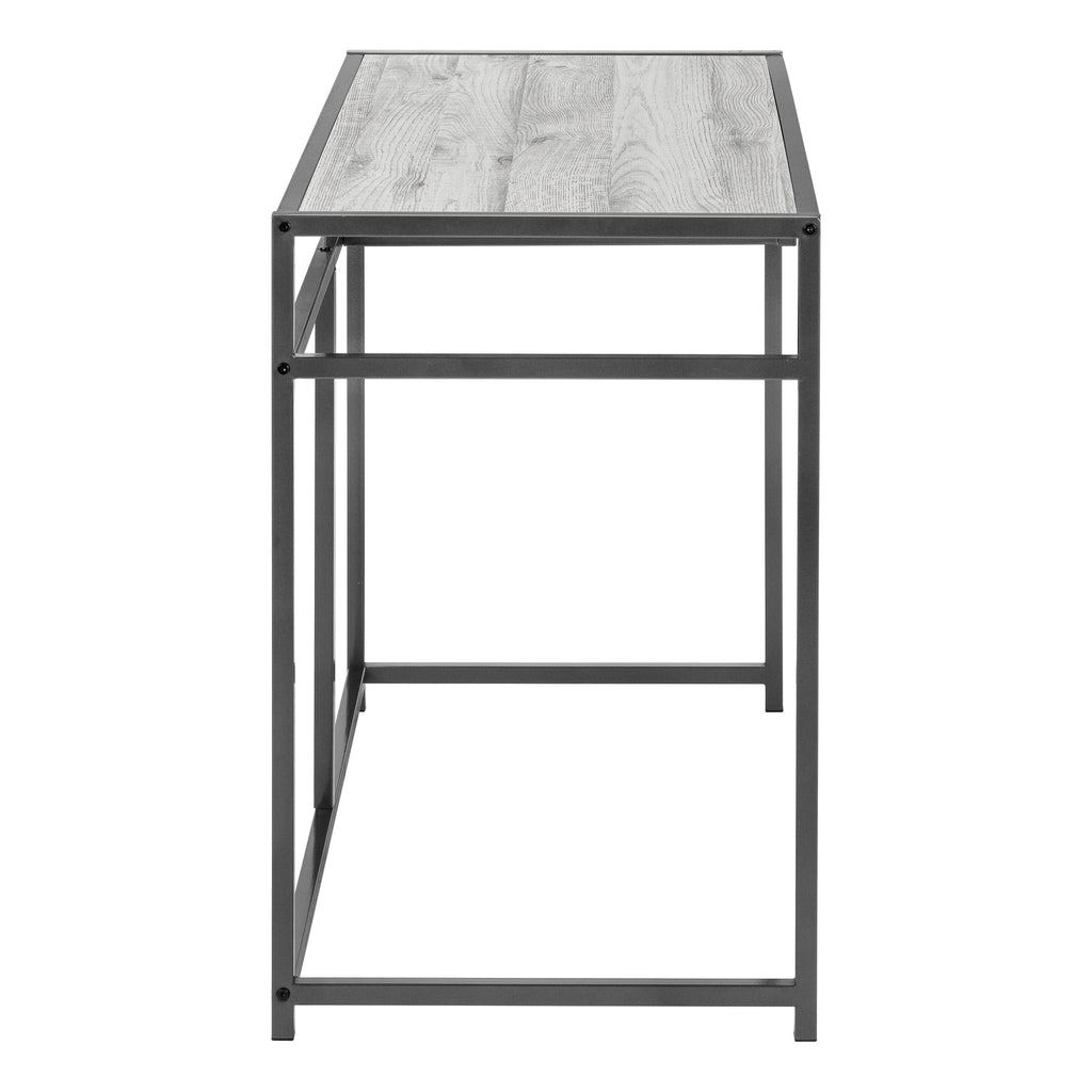 COMPUTER DESK - 42""L / GREY / DARK GREY METAL