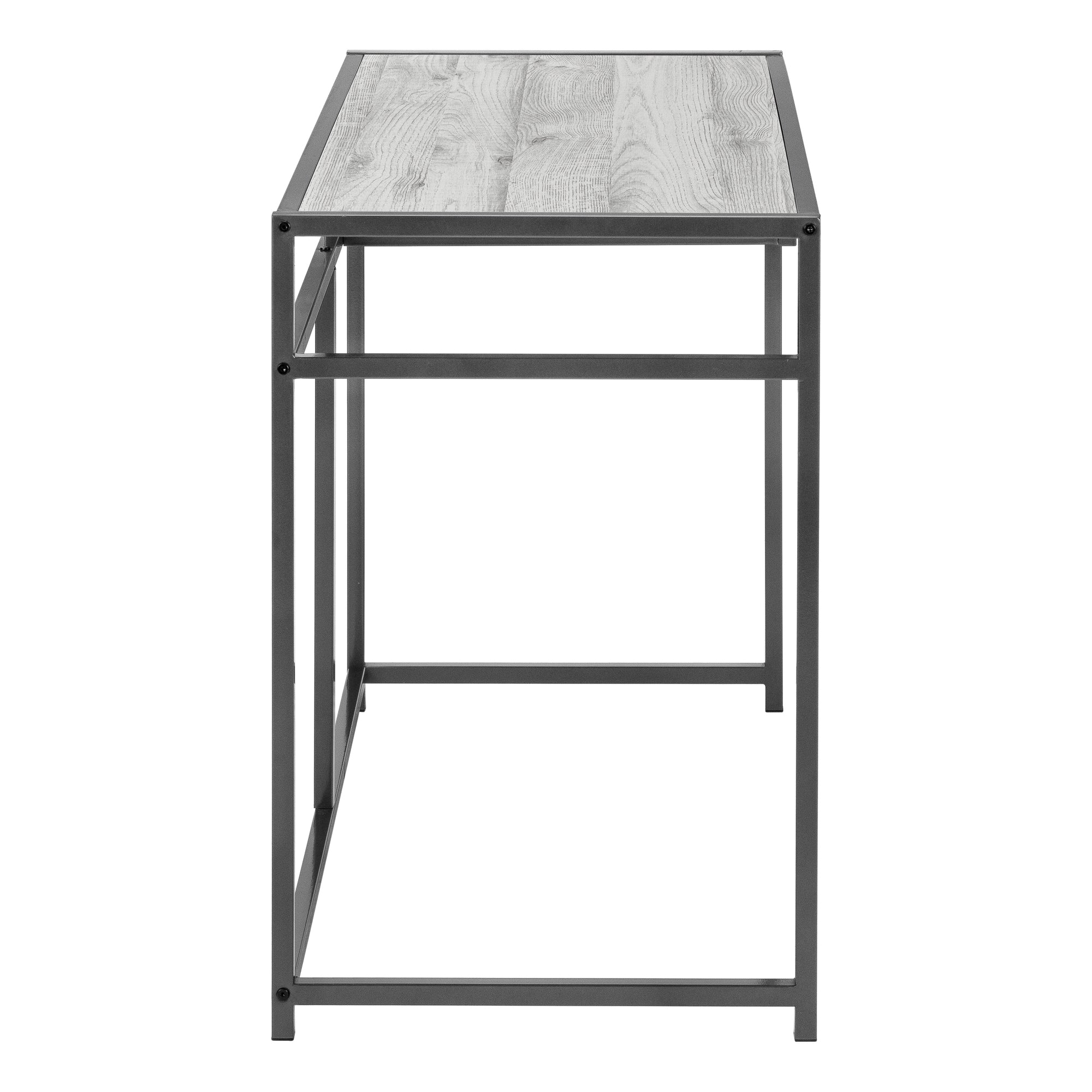 COMPUTER DESK - 42""L / GREY / DARK GREY METAL