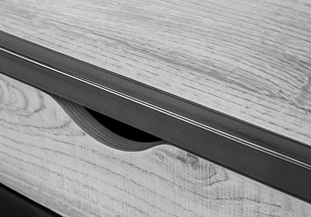 COMPUTER DESK - 42""L / GREY / DARK GREY METAL