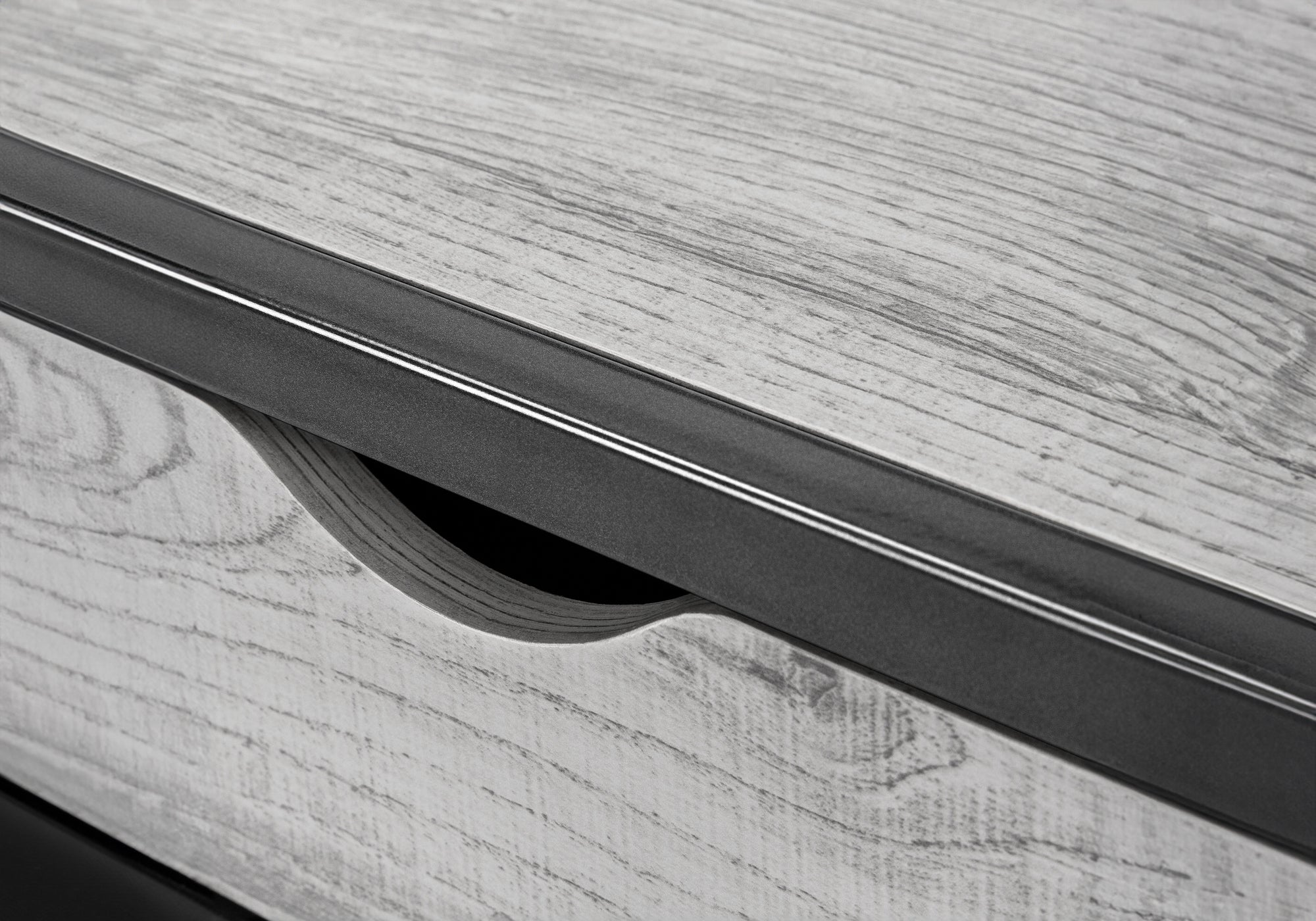 COMPUTER DESK - 42""L / GREY / DARK GREY METAL