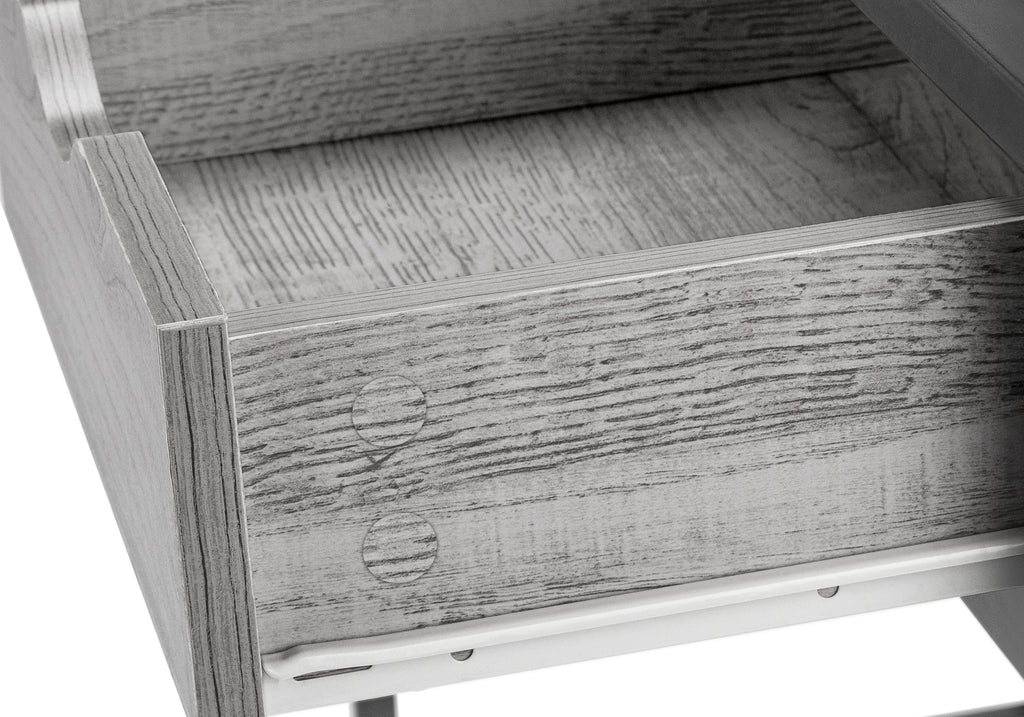 COMPUTER DESK - 42""L / GREY / DARK GREY METAL