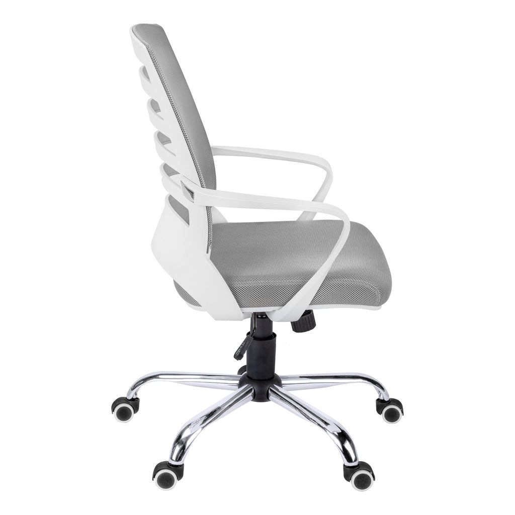 OFFICE CHAIR - WHITE / GREY MESH / MULTI POSITION