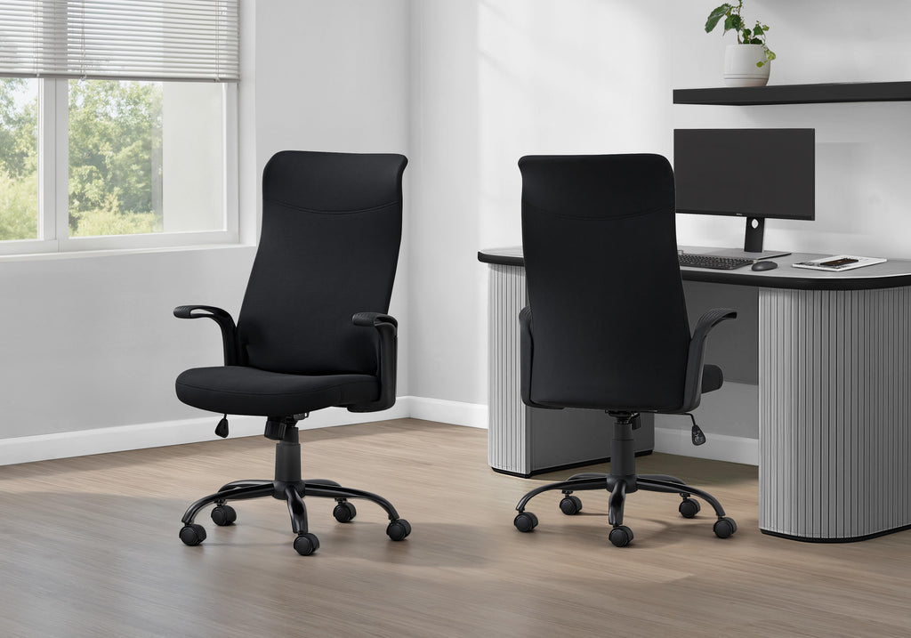 OFFICE CHAIR - BLACK / BLACK FABRIC / MULTI POSITION