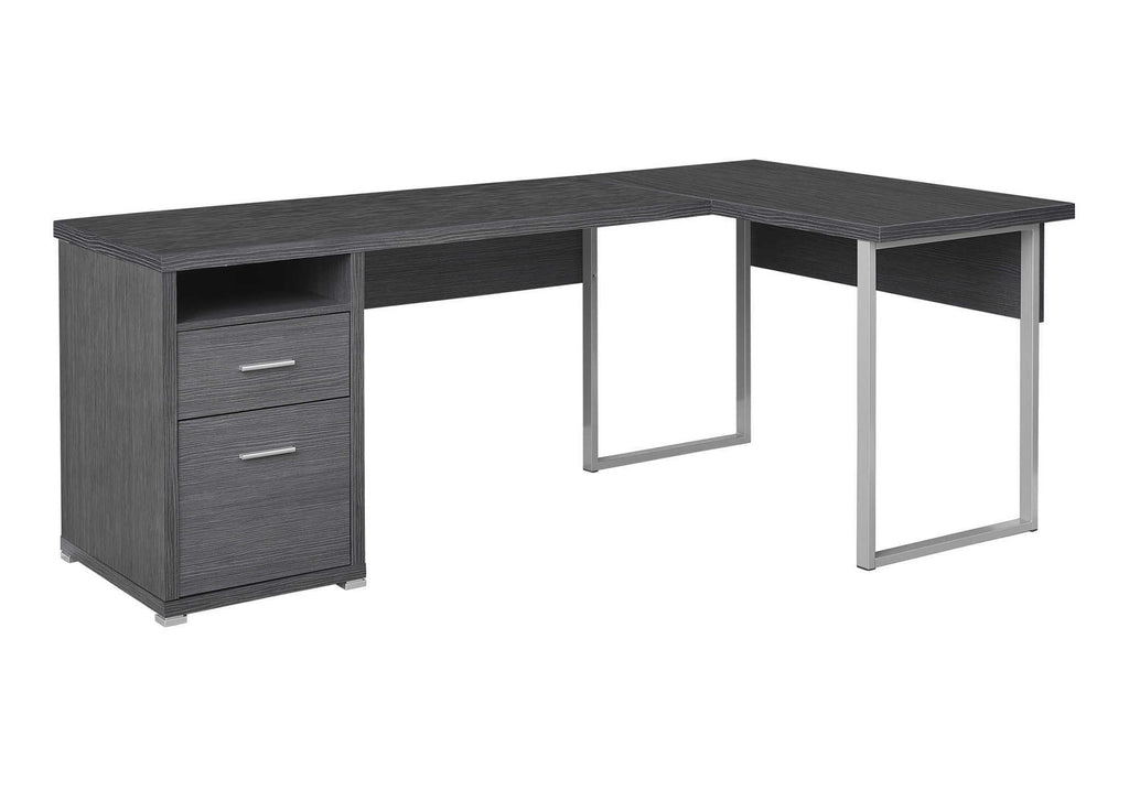 COMPUTER DESK - 80""L / GREY LEFT OR RIGHT FACING