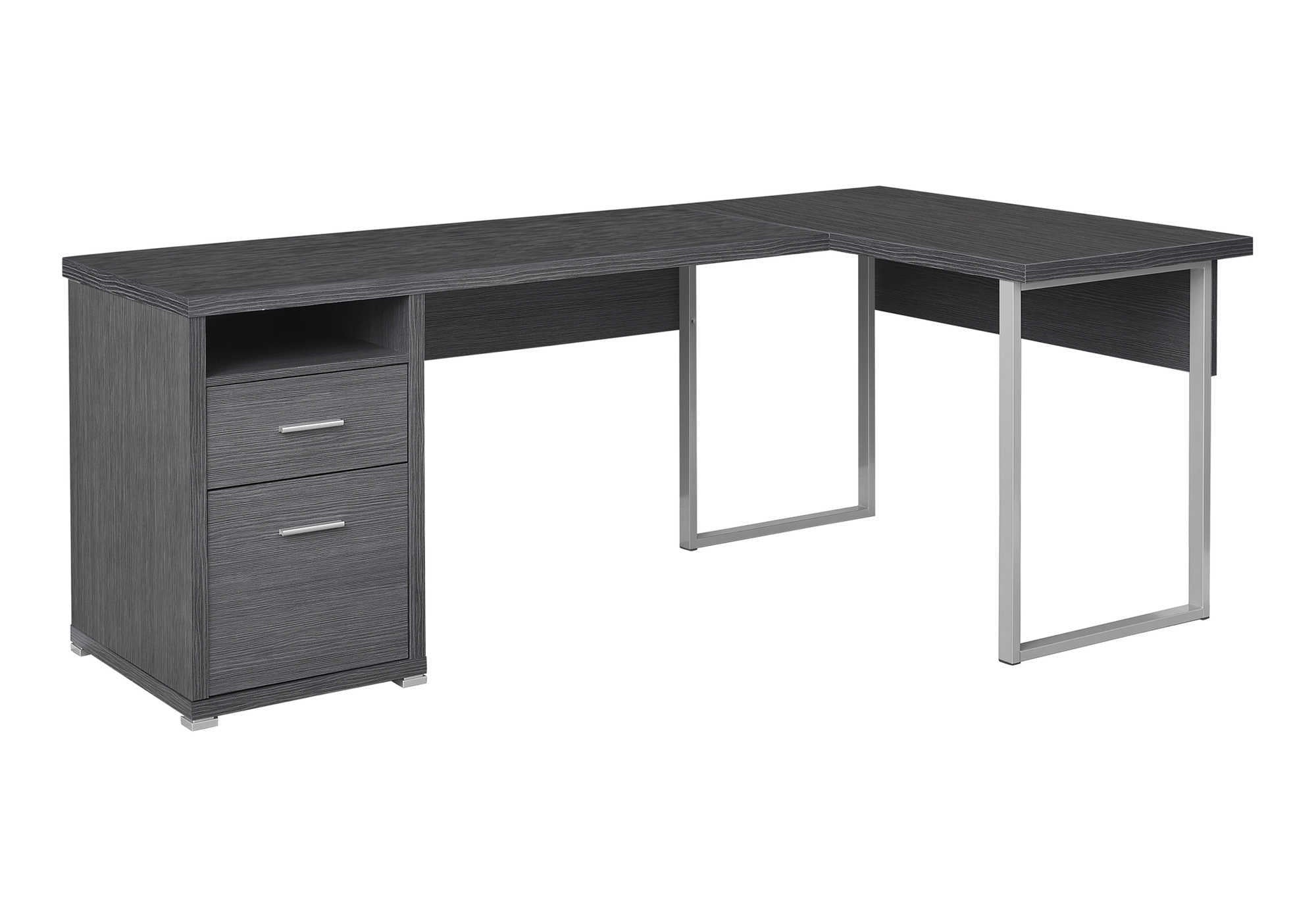 COMPUTER DESK - 80""L / GREY LEFT OR RIGHT FACING