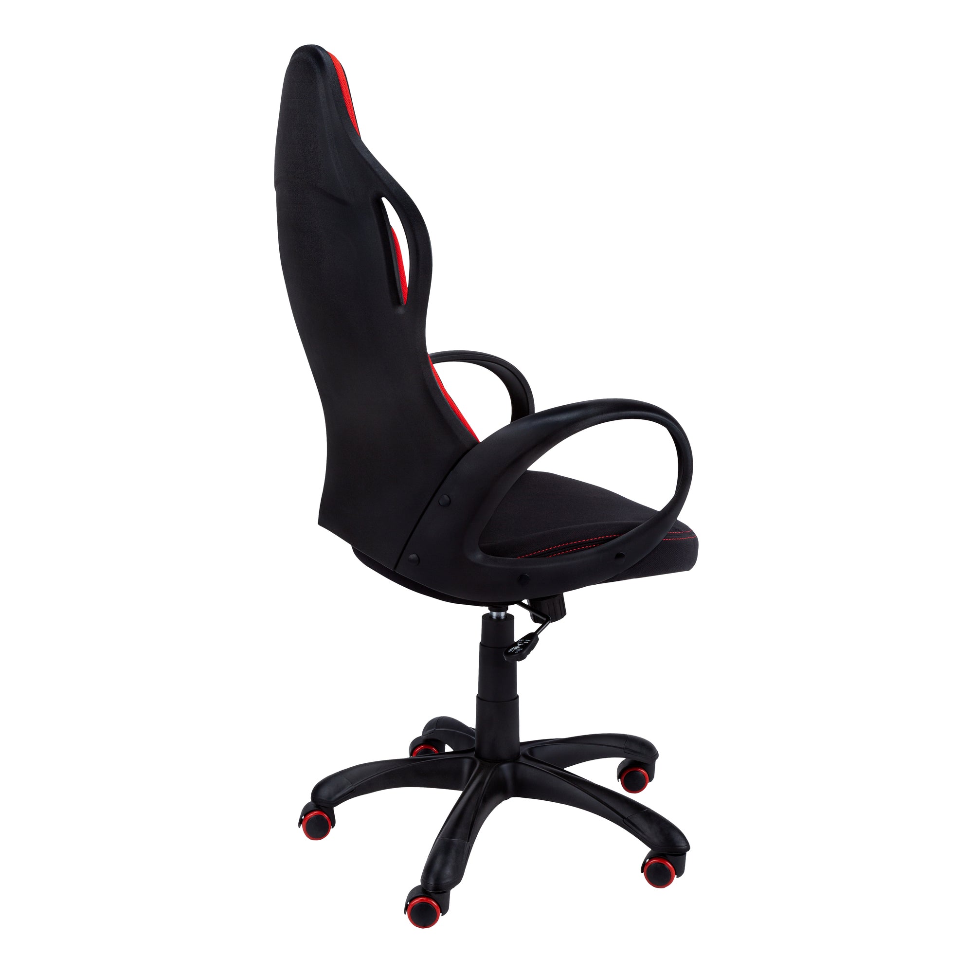 OFFICE CHAIR - BLACK / RED FABRIC / MULTI POSITION