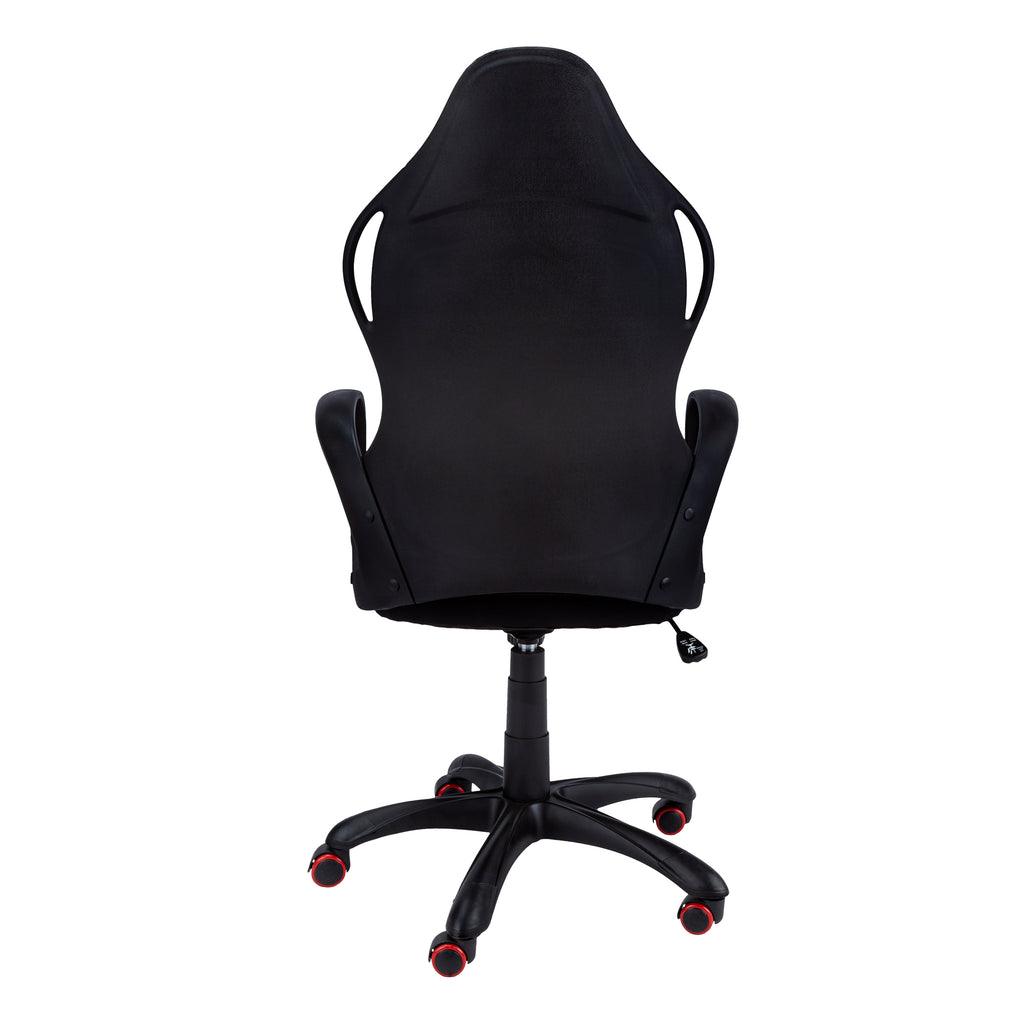 OFFICE CHAIR - BLACK / RED FABRIC / MULTI POSITION