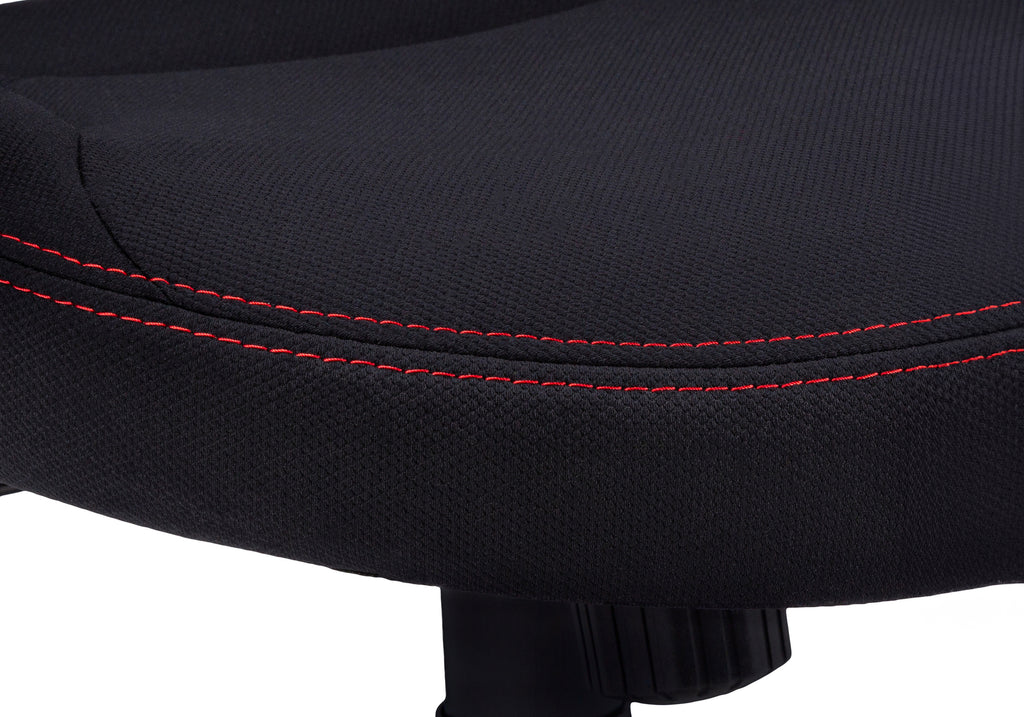 OFFICE CHAIR - BLACK / RED FABRIC / MULTI POSITION