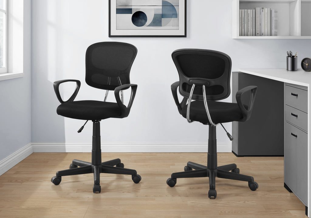 OFFICE CHAIR - BLACK MESH JUVENILE / MULTI-POSITION