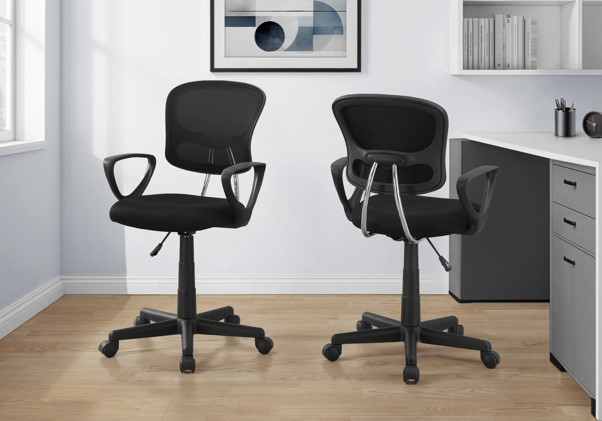 OFFICE CHAIR - BLACK MESH JUVENILE / MULTI-POSITION