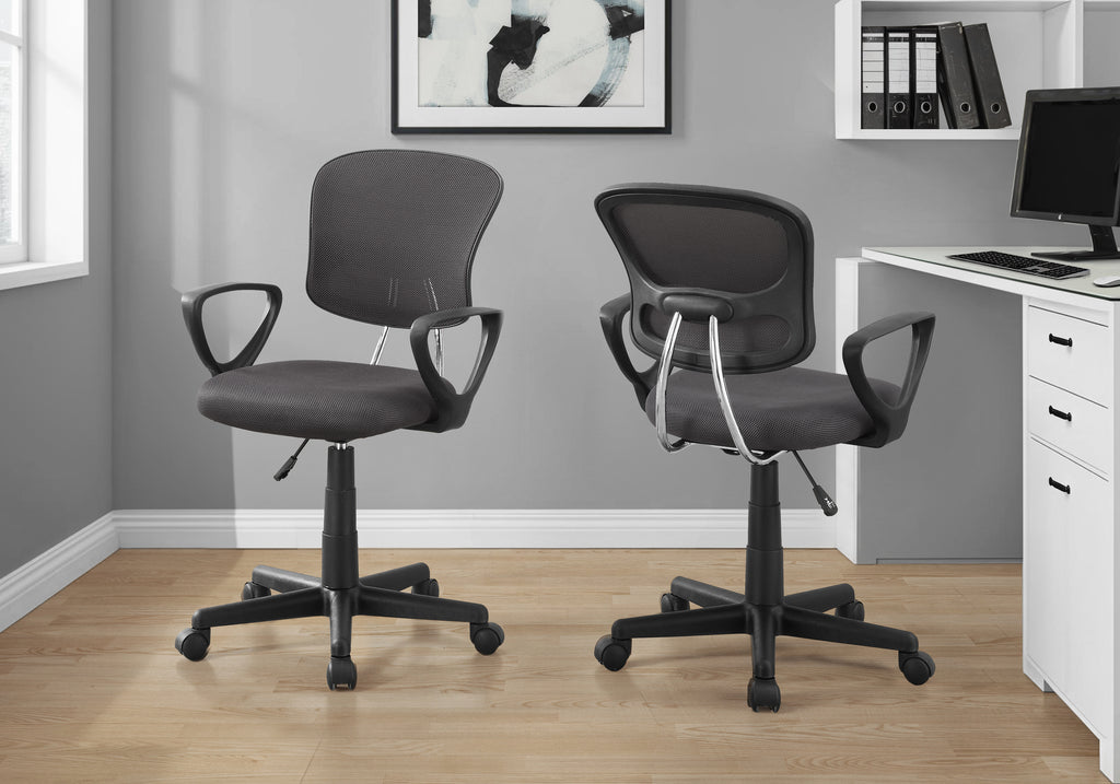 OFFICE CHAIR - GREY MESH JUVENILE / MULTI POSITION