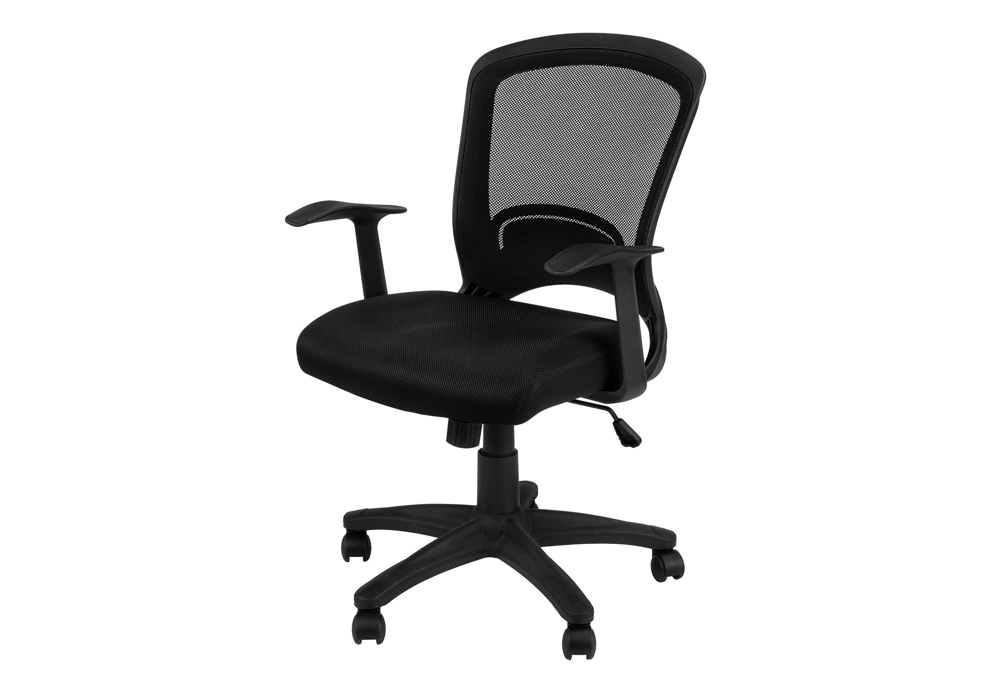 OFFICE CHAIR - BLACK MESH MID-BACK / MULTI-POSITION