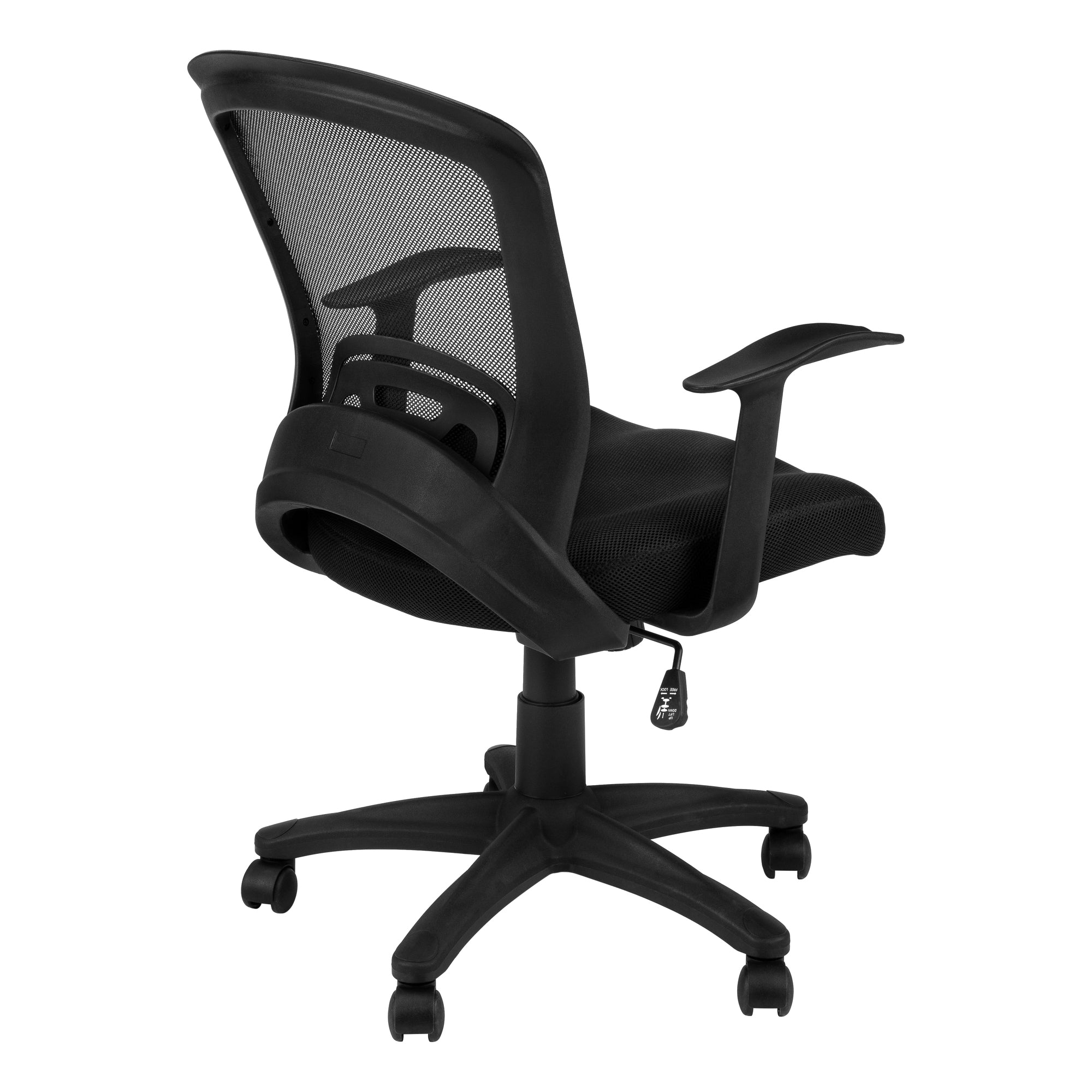 OFFICE CHAIR - BLACK MESH MID-BACK / MULTI-POSITION