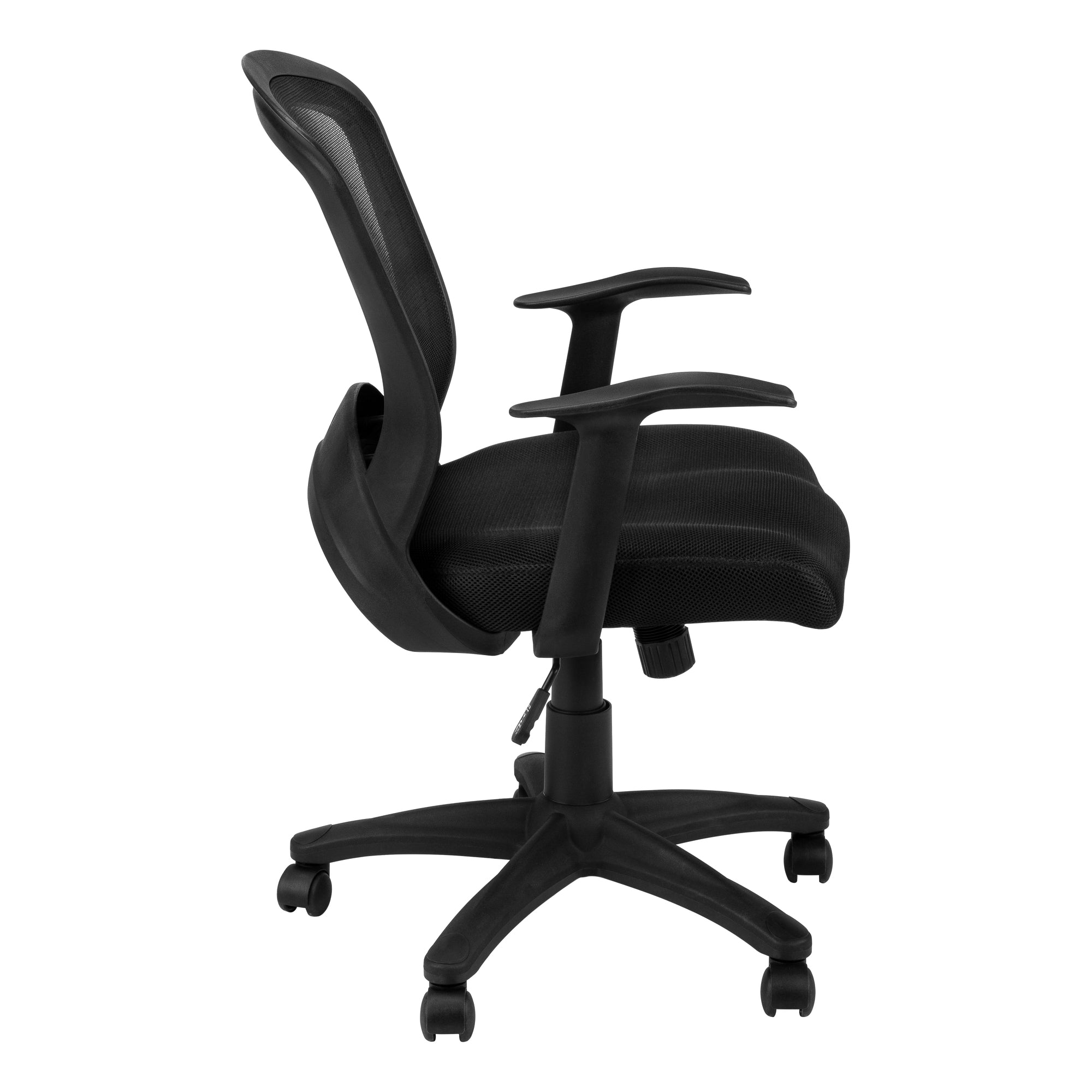 OFFICE CHAIR - BLACK MESH MID-BACK / MULTI-POSITION