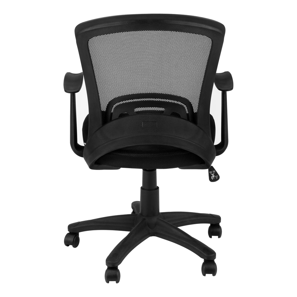 OFFICE CHAIR - BLACK MESH MID-BACK / MULTI-POSITION